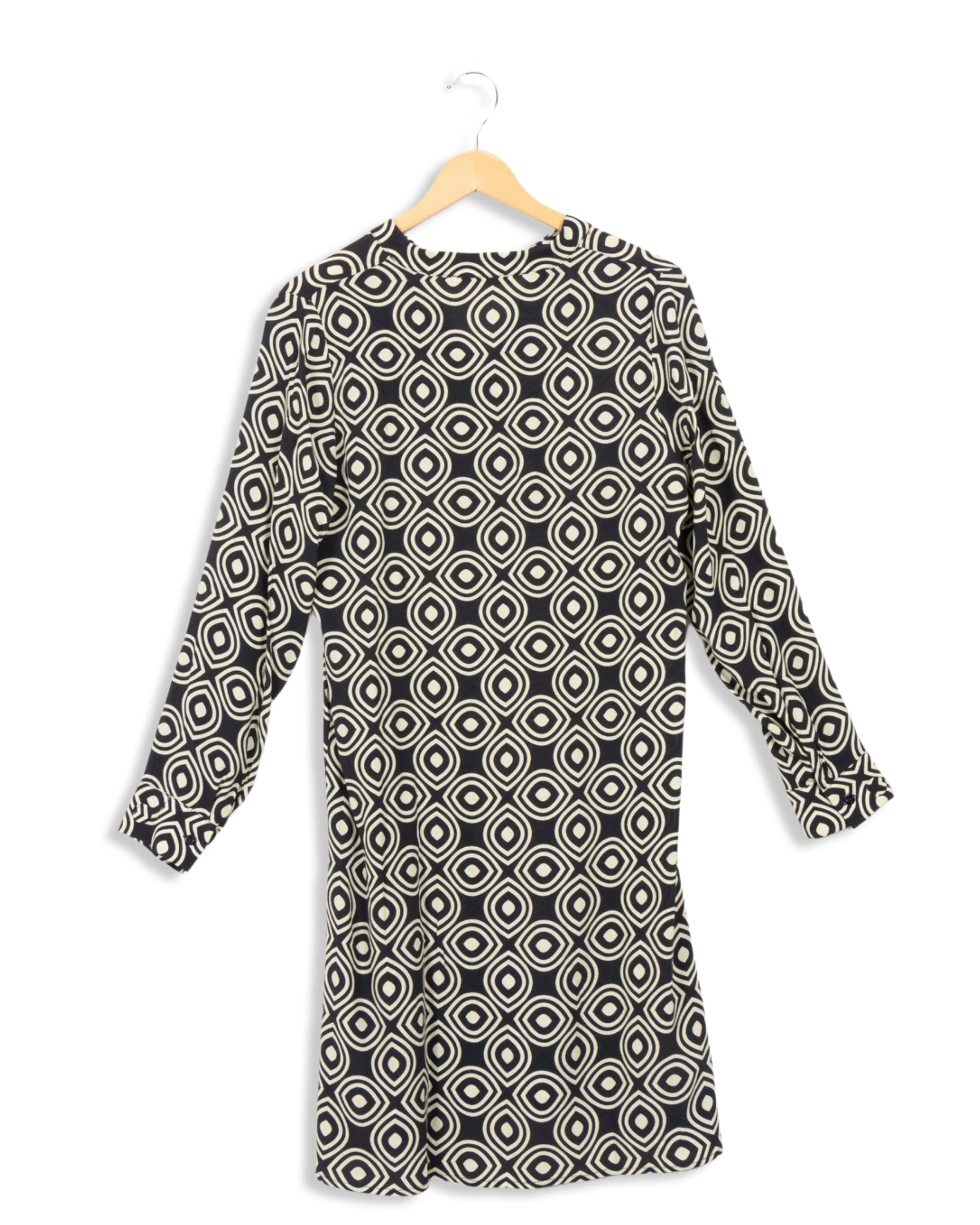 Robe courte bleu marine à motifs La Fée Maraboutée - 36 - Image 3