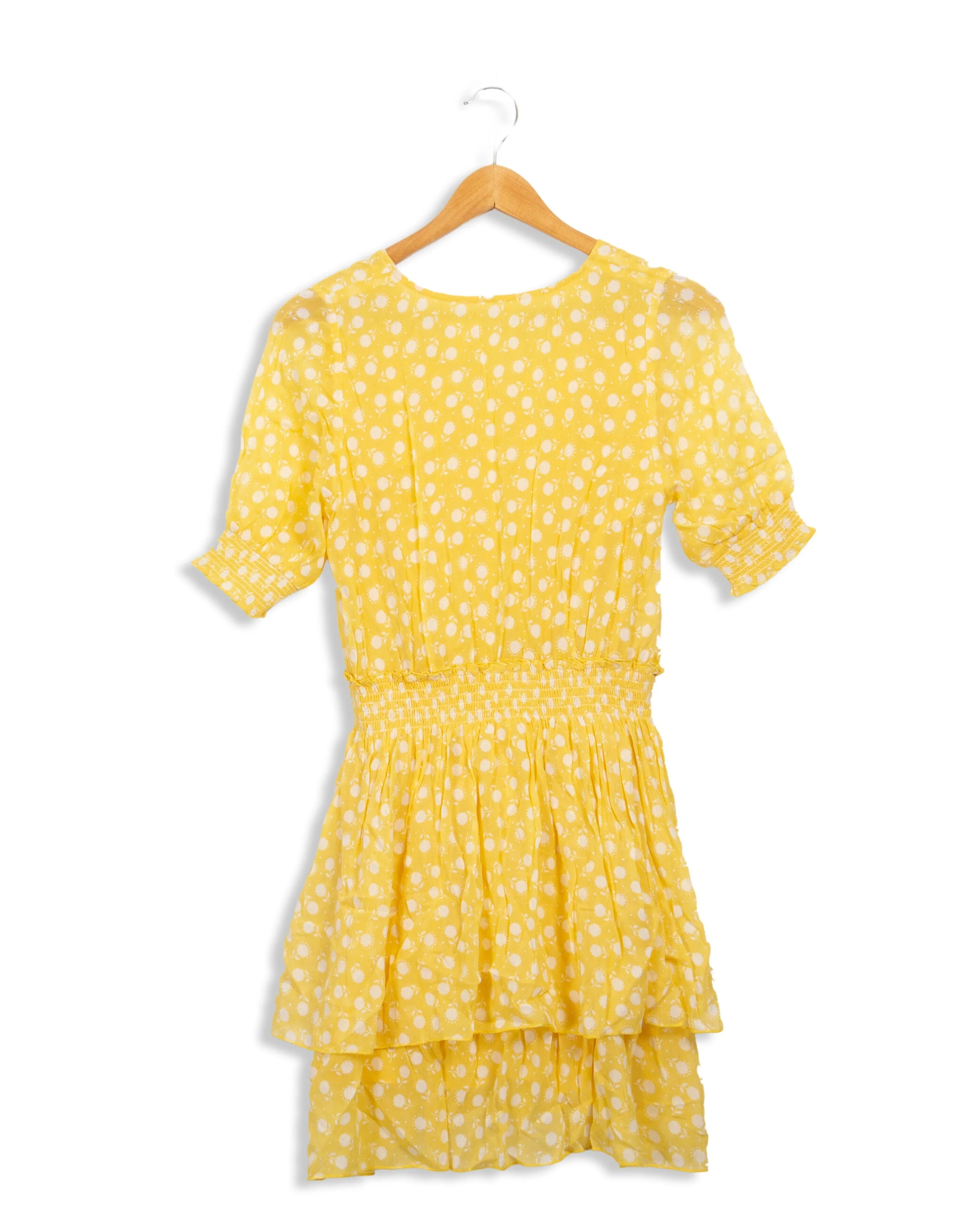 Robe jaune avec des motifs de fleurs Petite Mendigote - S - Image 4
