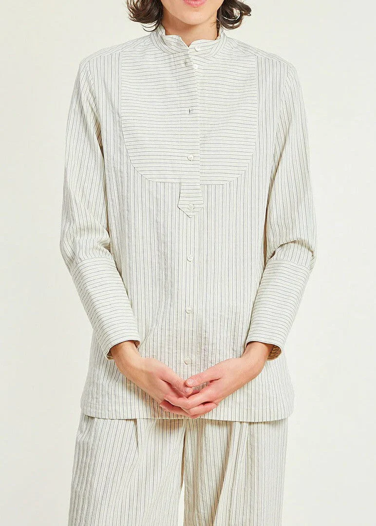 Chemise beige à rayures - 34 - Image 4