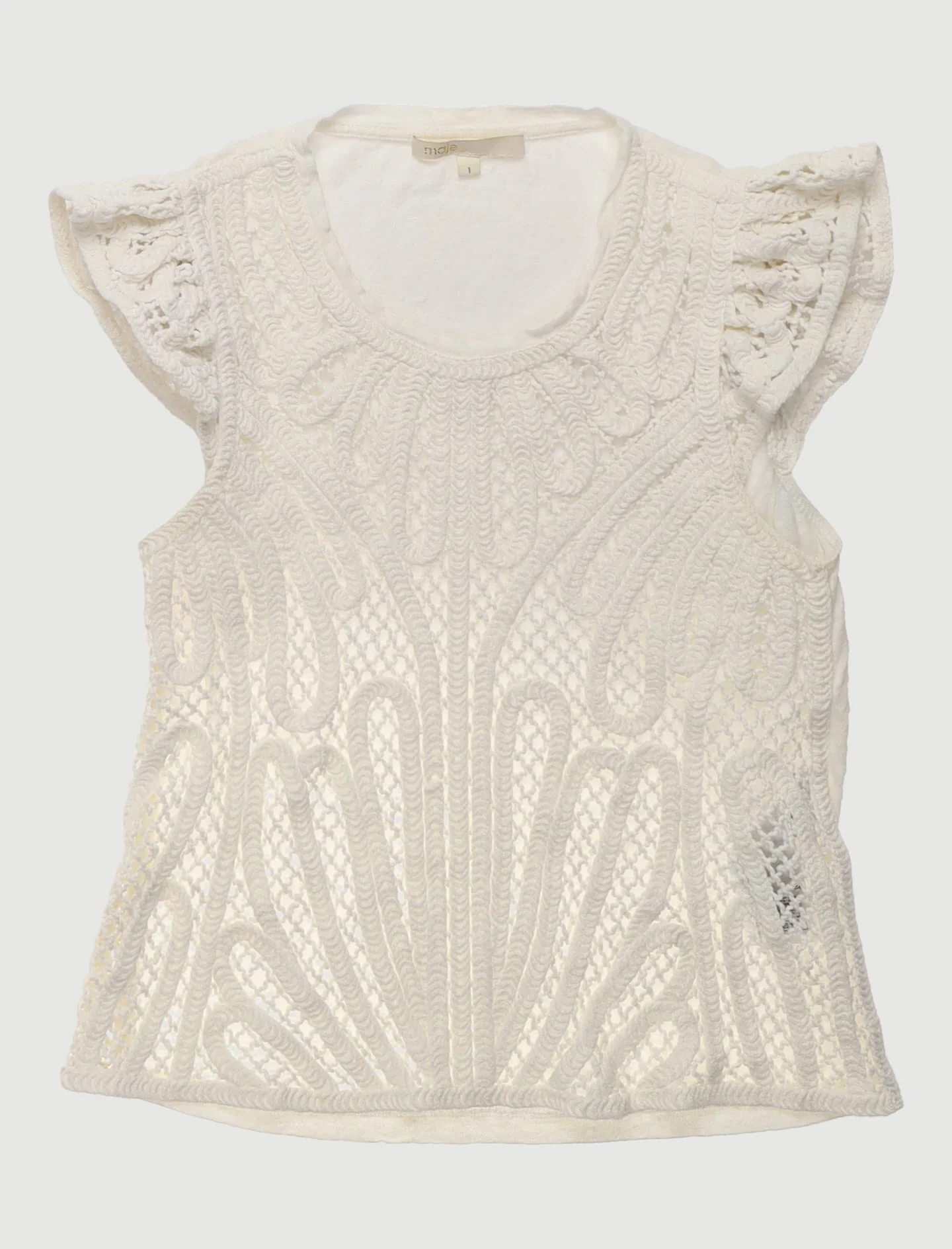 Tee-Shirt Avec Panneau En Macramé - Taille S/36 - Image 2