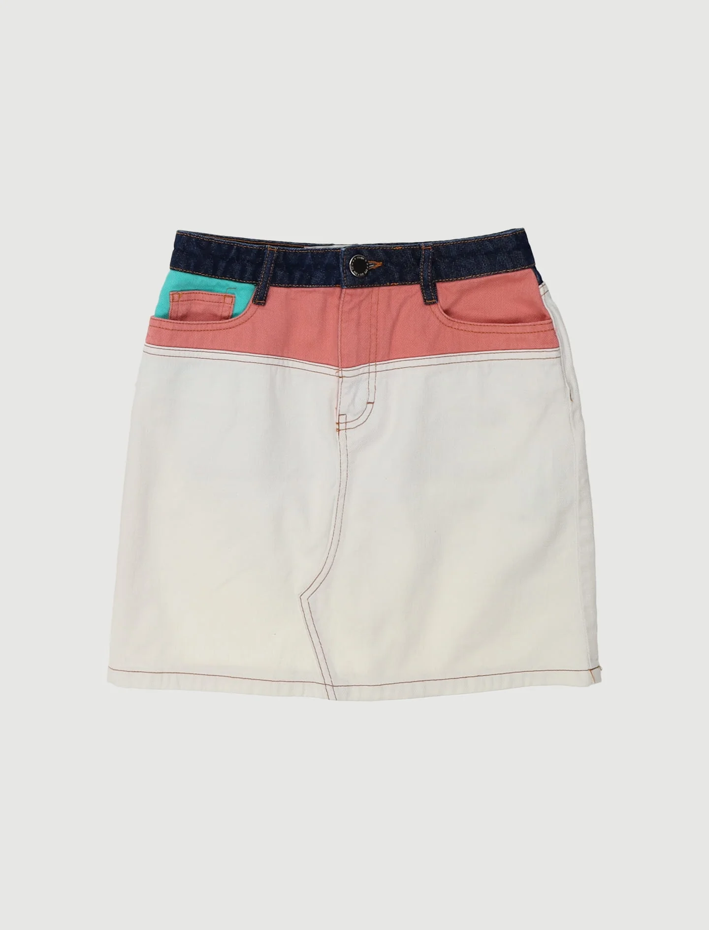 Jupe Courte En Denim Multicolore - Taille S/36 - Image 2