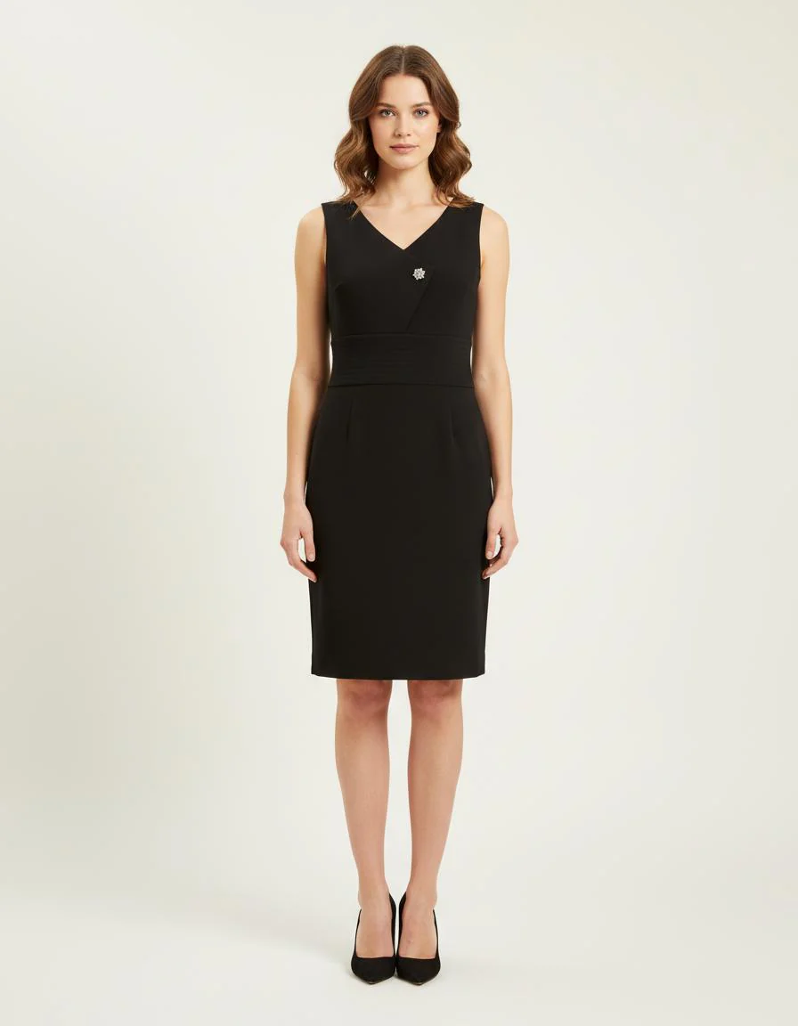 Robe Sans Manches En Crêpe - Taille S/36