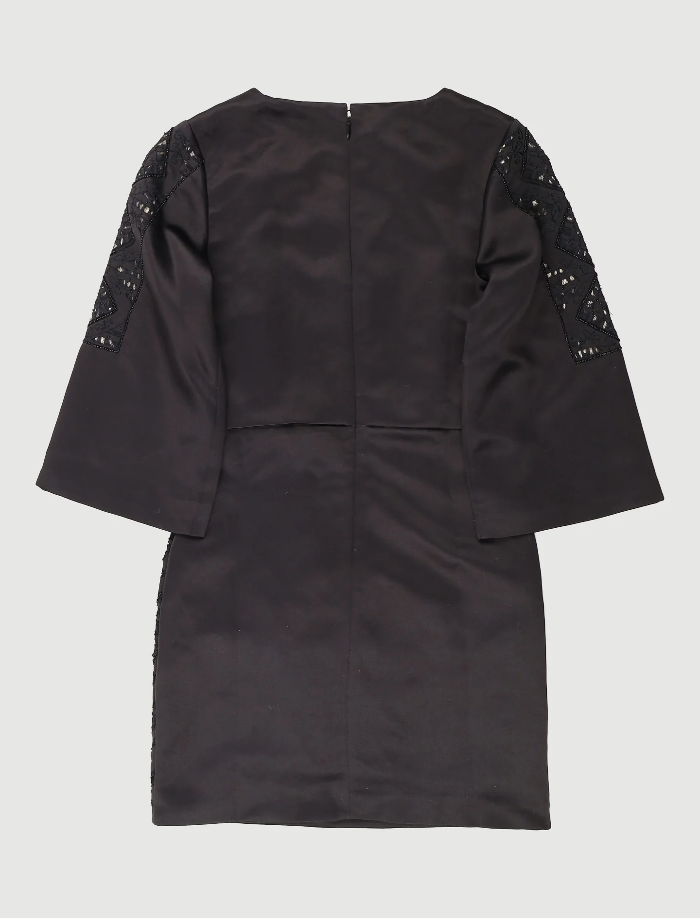 Robe Courte En Satin Brodée De Perles - Taille S/36 - Image 3