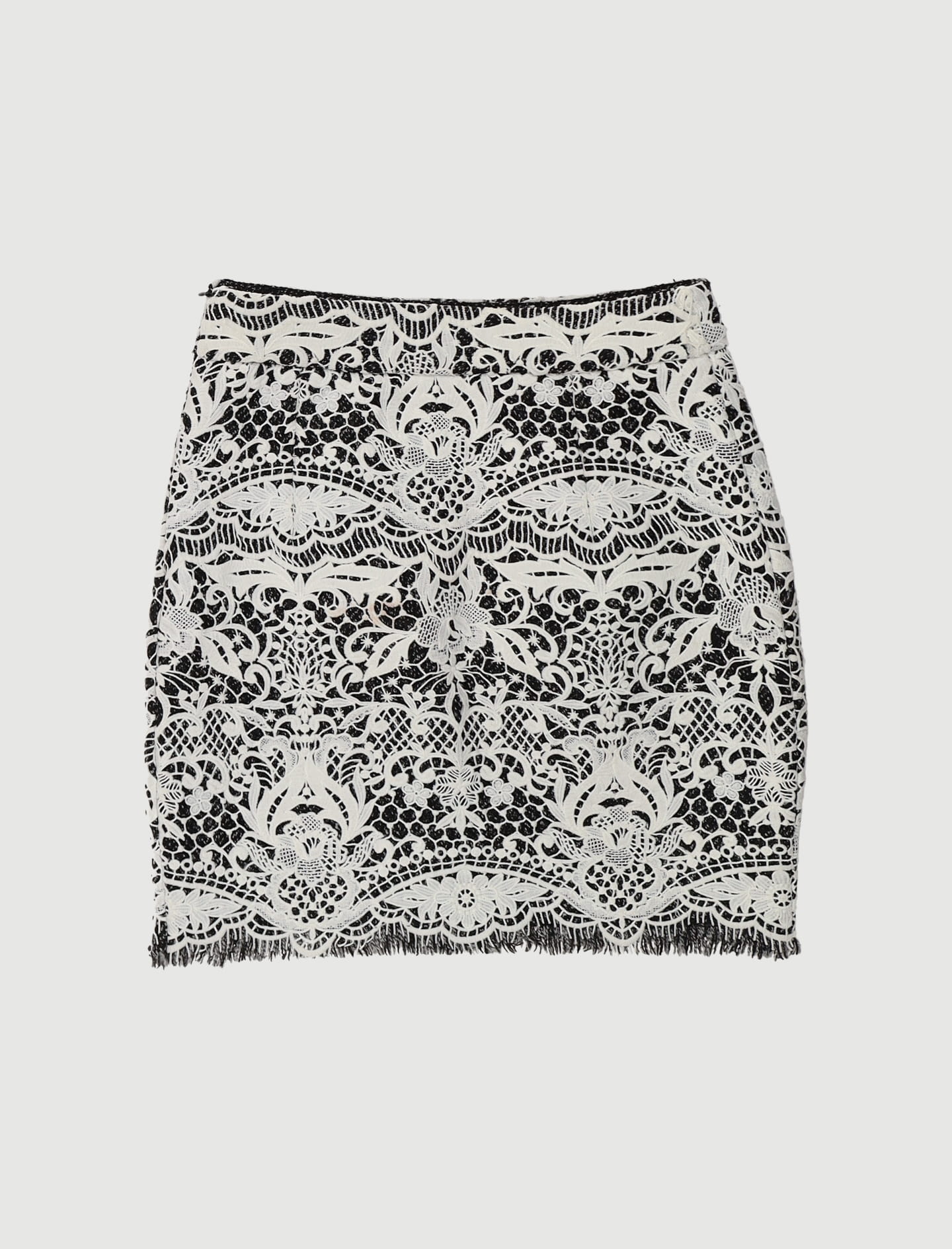 Jupe Courte En Guipure Contrecollée - Taille S/36 - Image 3
