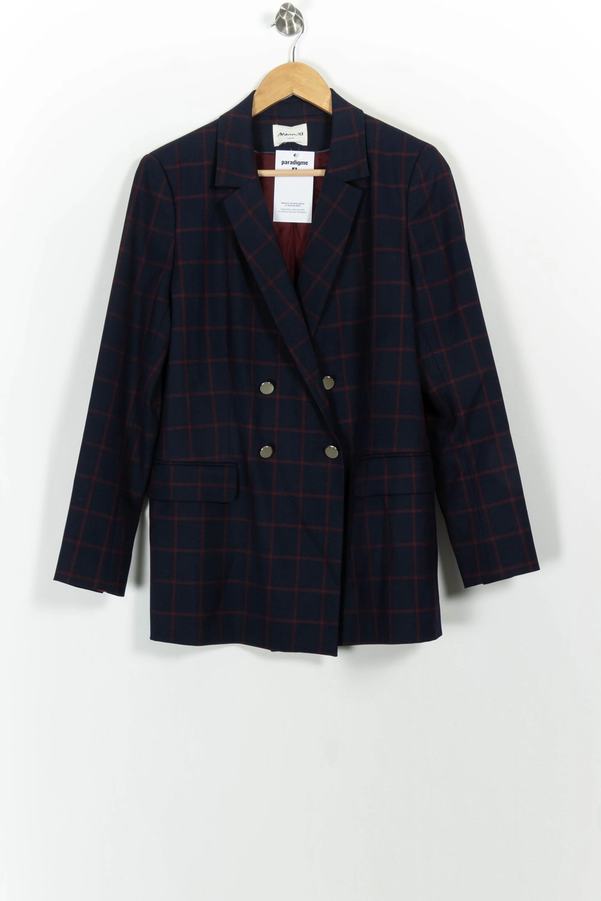 Blazer Bleu Marine et Bordeaux - Taille XL/42 - Image 2