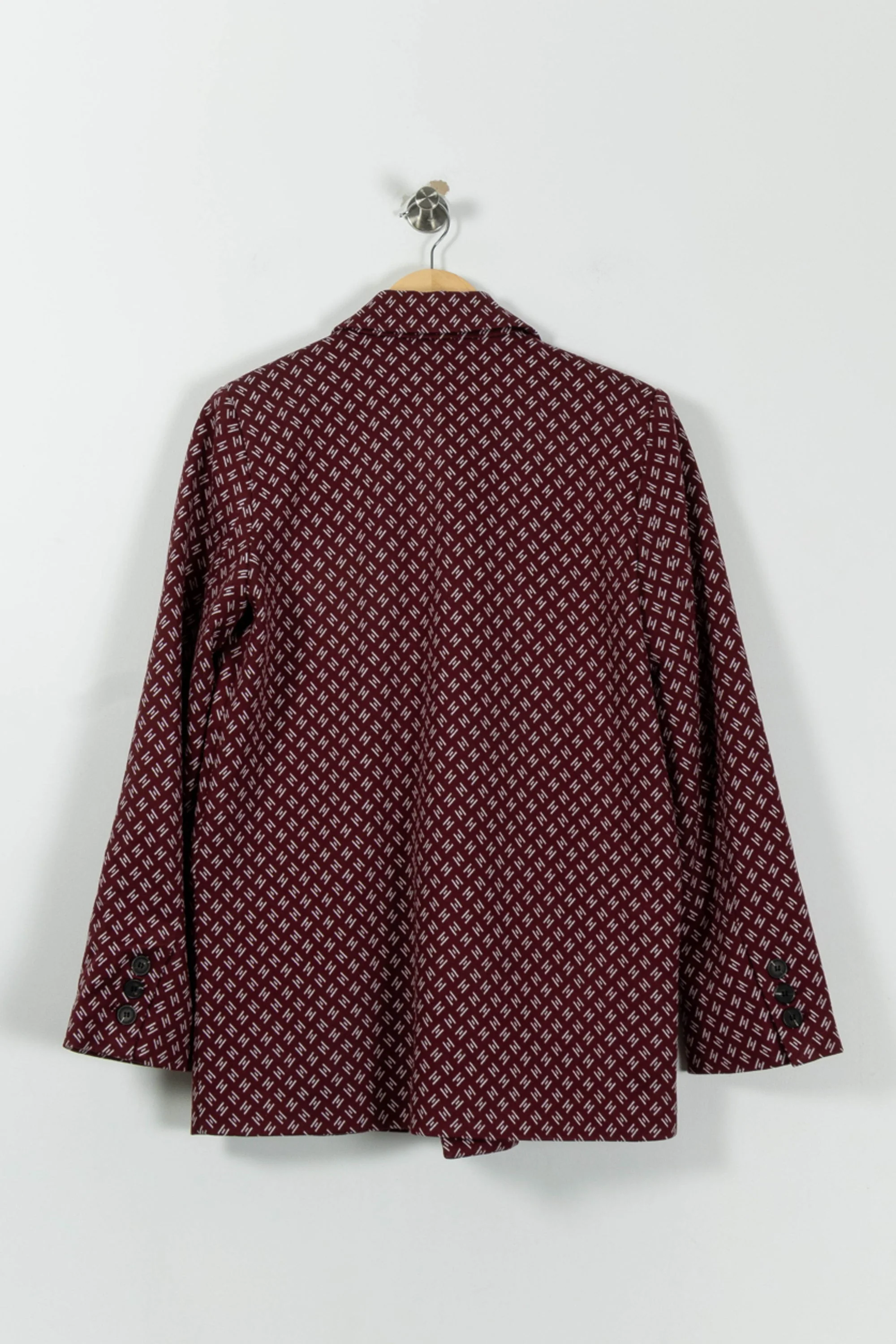 Blazer Bordeaux et Blanc - Taille S/36 - Image 4