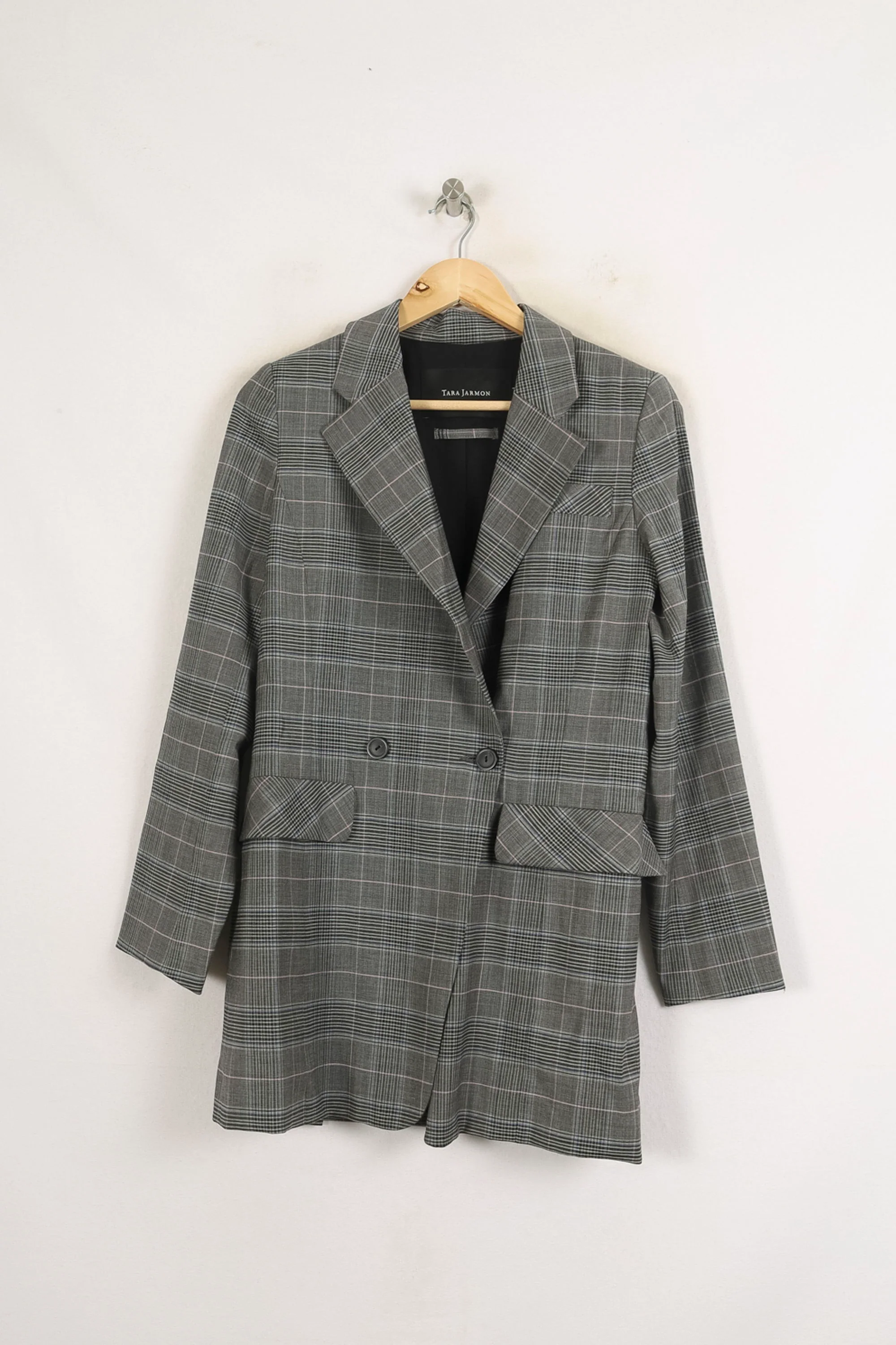 Blazer Gris à Carreaux - Taille M/38 - Image 2