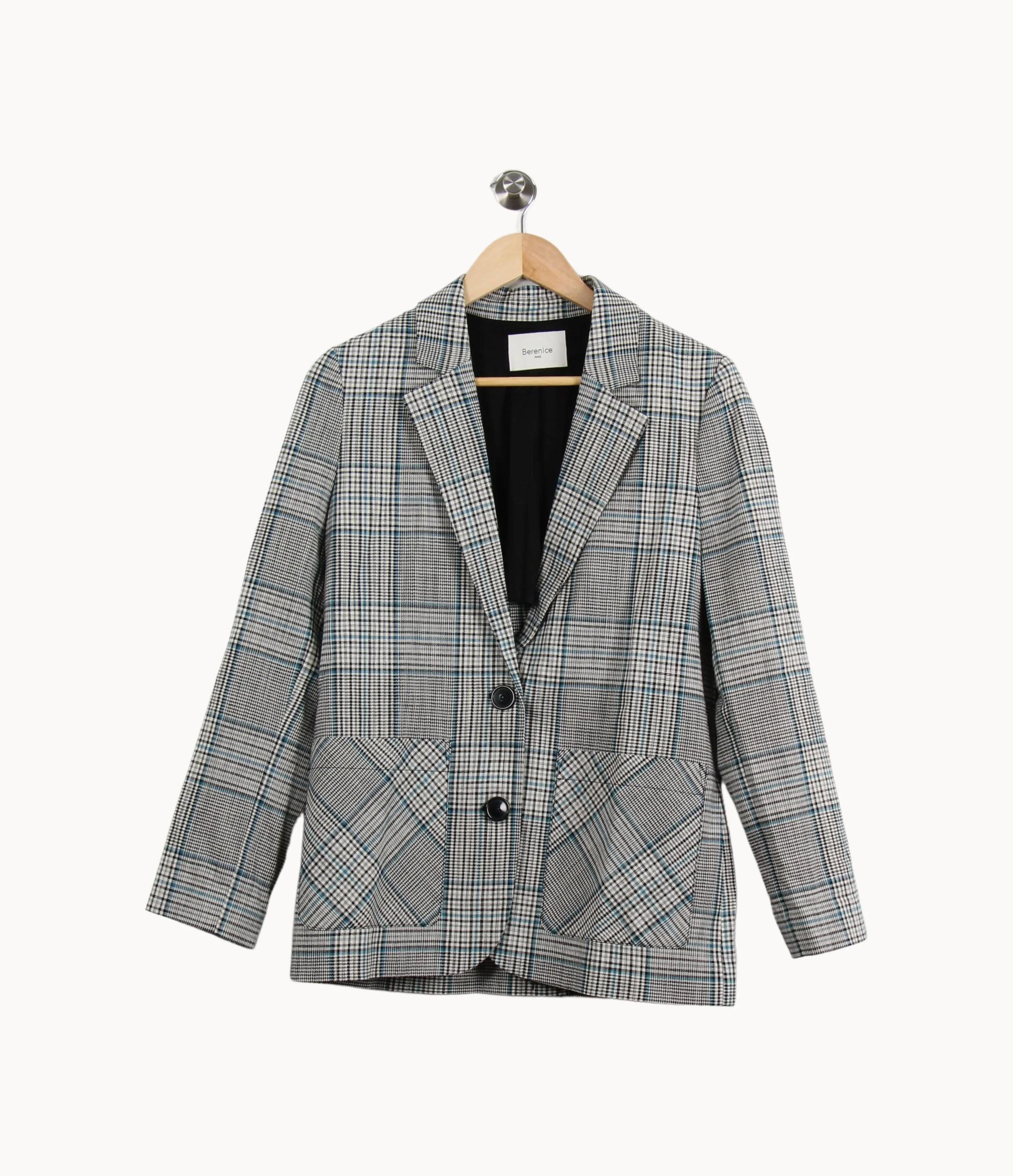 Blazer Gris et Bleu - Taille XS/34 - Image 2