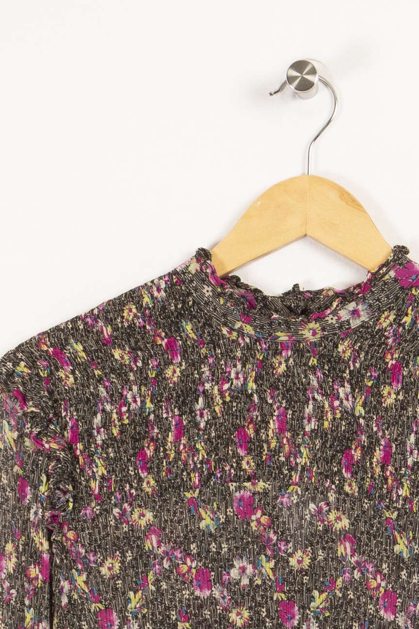 Blouse à motif floral gris et rosé - S / 36 - Image 3
