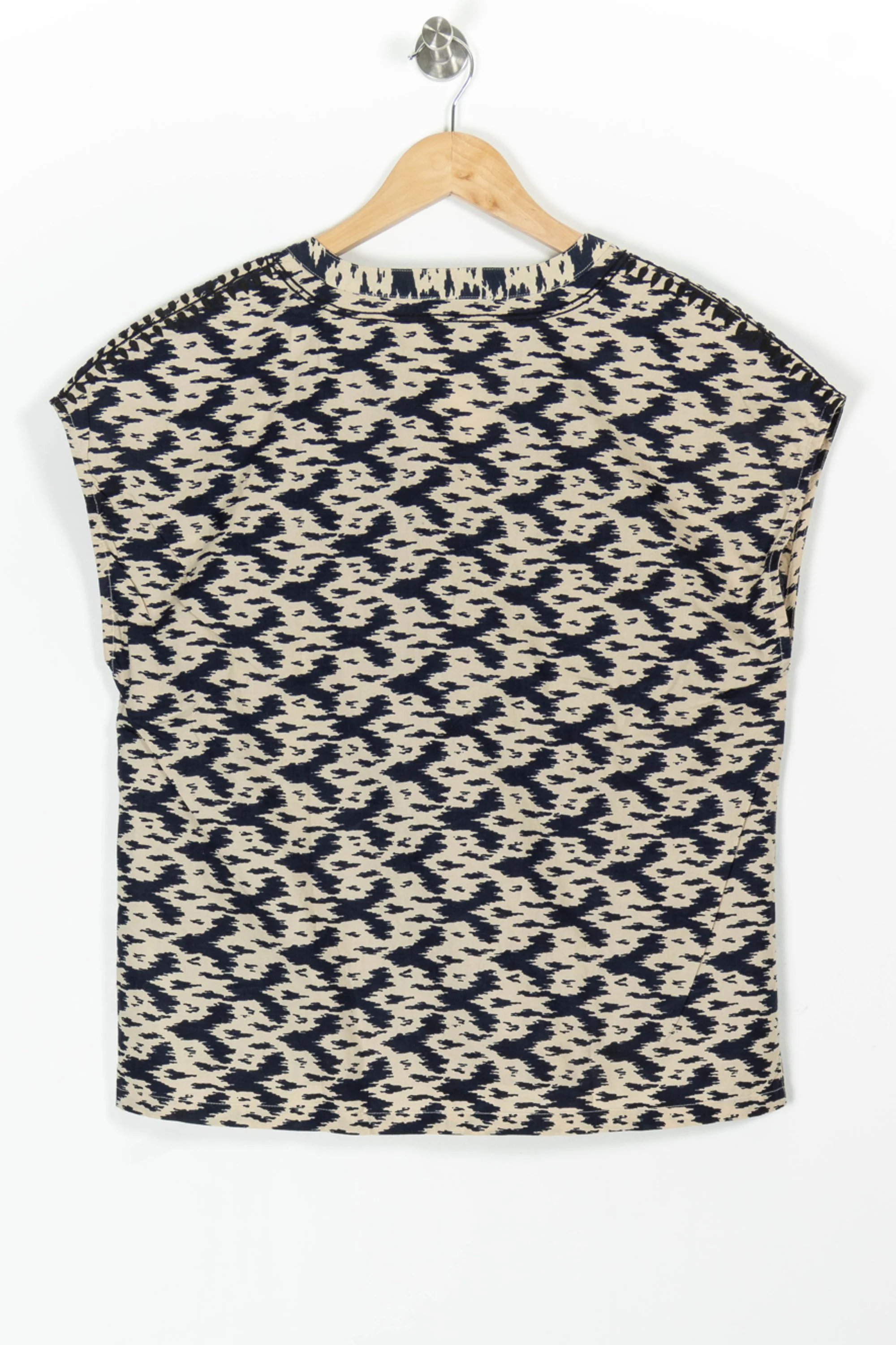 Blouse Beige et Marine - Taille XL/42 - Image 4