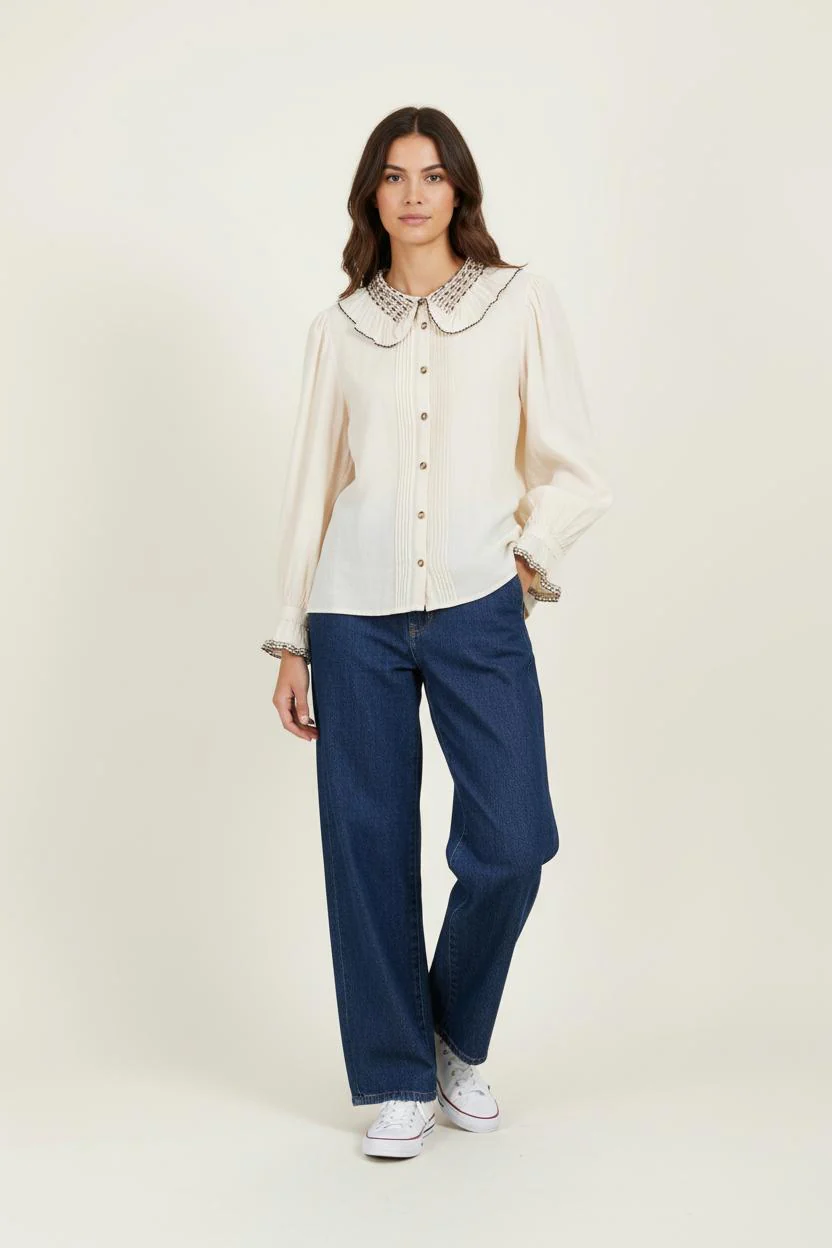 Blouse Beige - Taille M/38