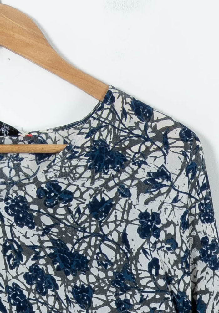 Blouse Blanche et Bleue - Taille M/38 - Image 3