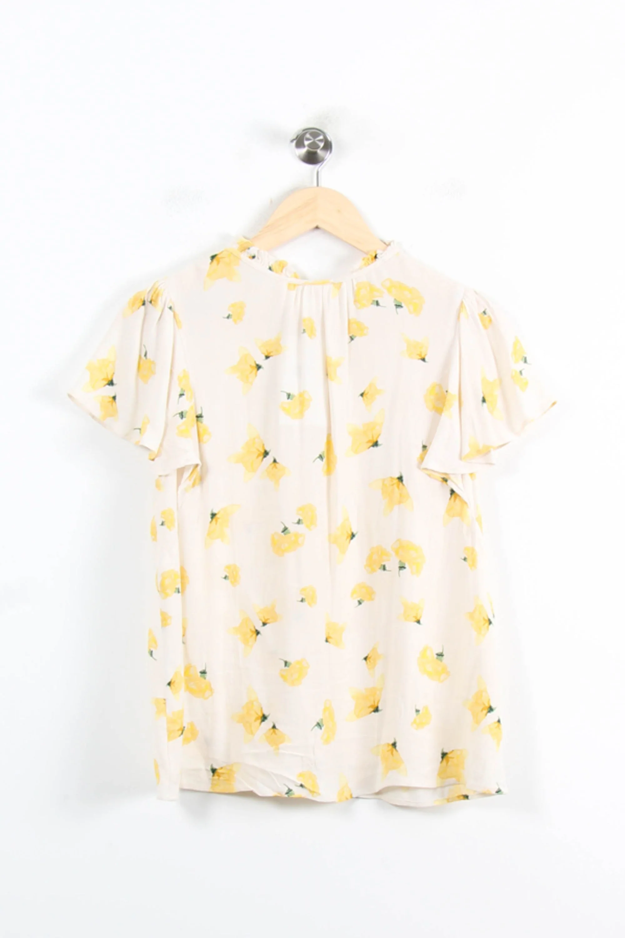 Blouse Blanche et Jaune - Taille S/36 - Image 4