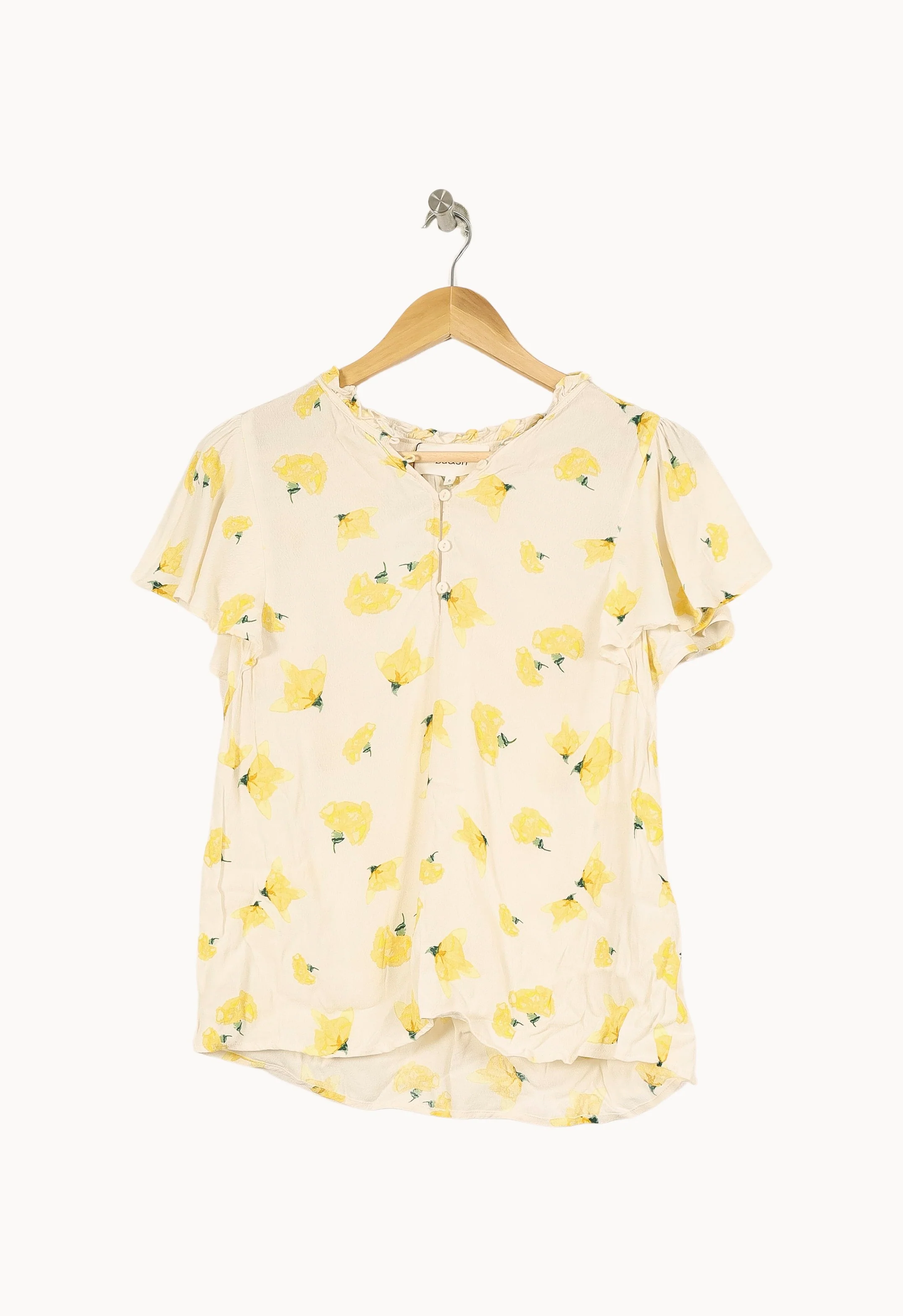Blouse Blanche et Jaune - Taille XS/34 - Image 2