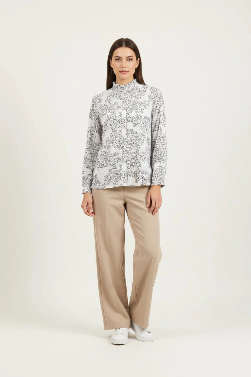 Blouse Blanche et Noire - Taille M/38