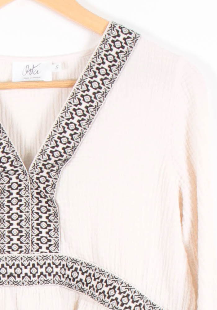 Blouse Blanche et Noire - Taille S/36 - Image 3