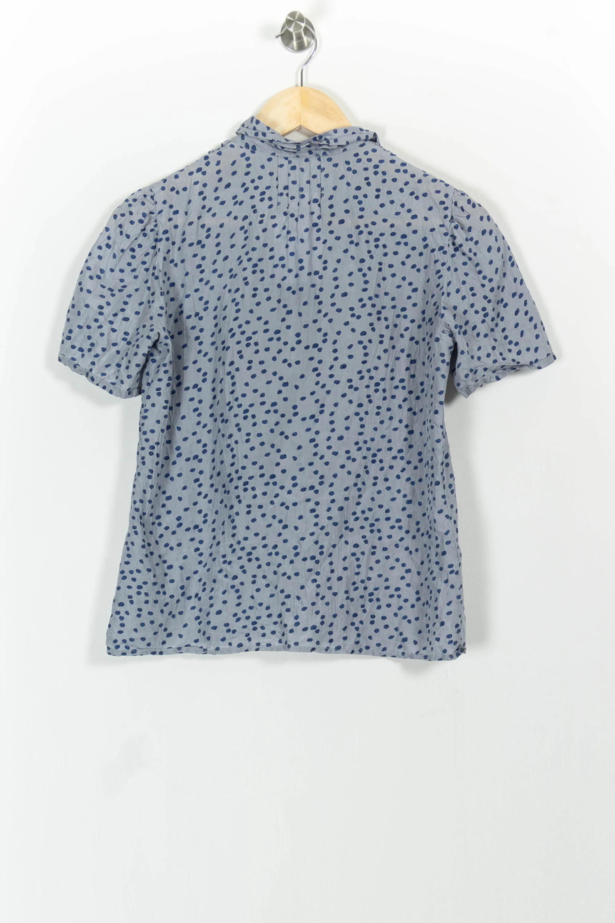 Blouse Bleue à Pois Bleus - Taille M/38 - Image 4