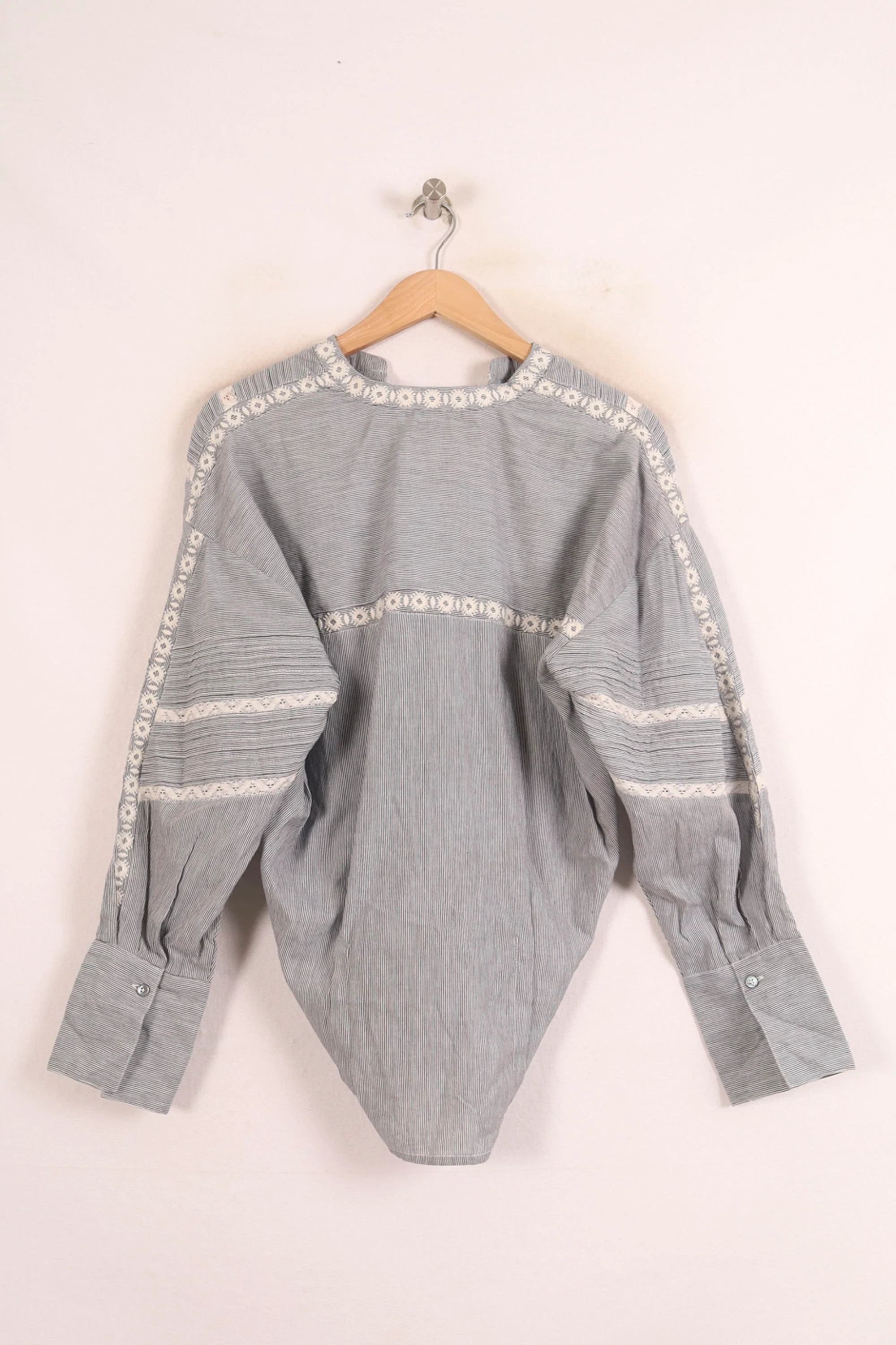 Blouse Bleue et Blanche - Taille S/36 - Image 4