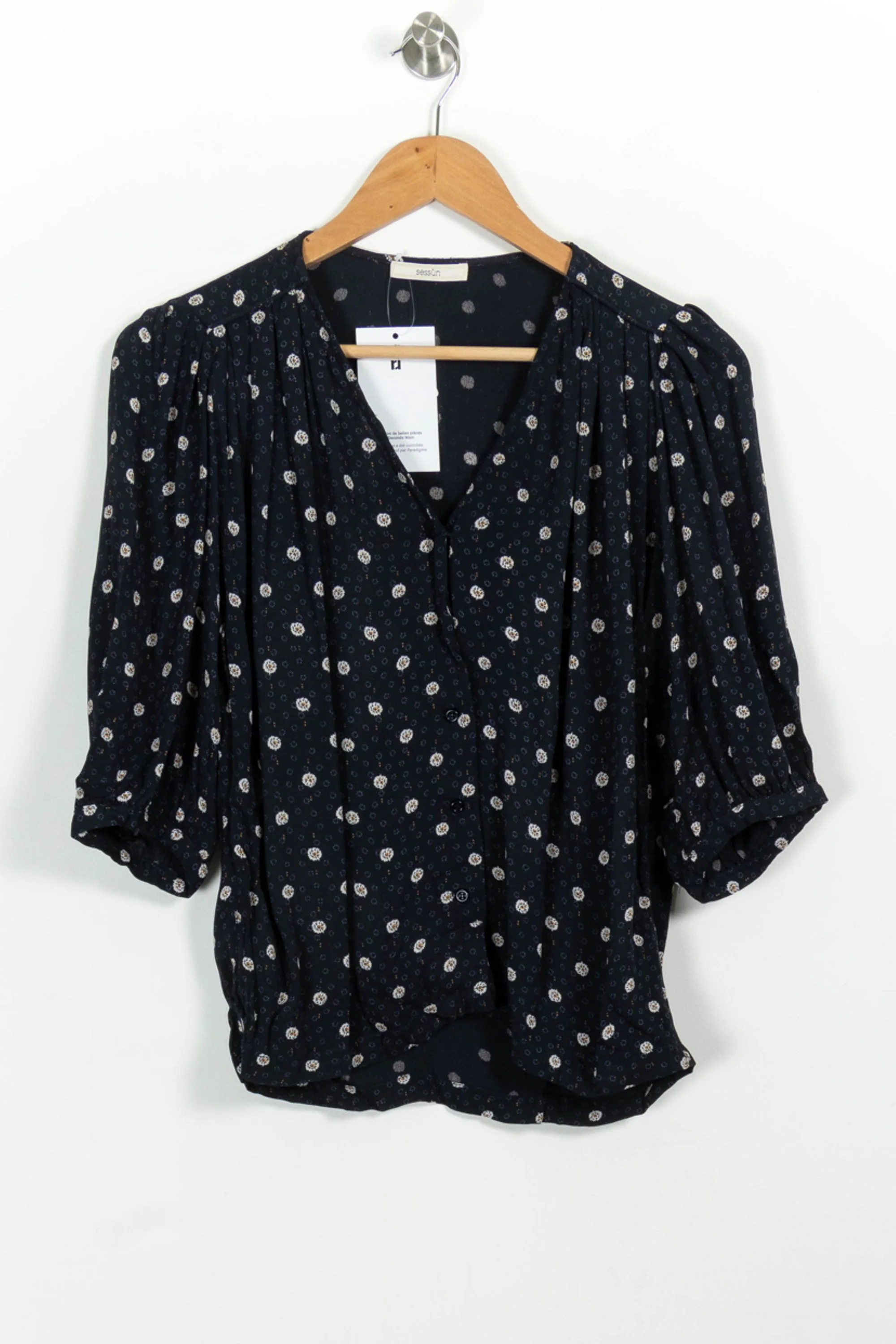Blouse Bleue et Blanche - Taille XS/34 - Image 2