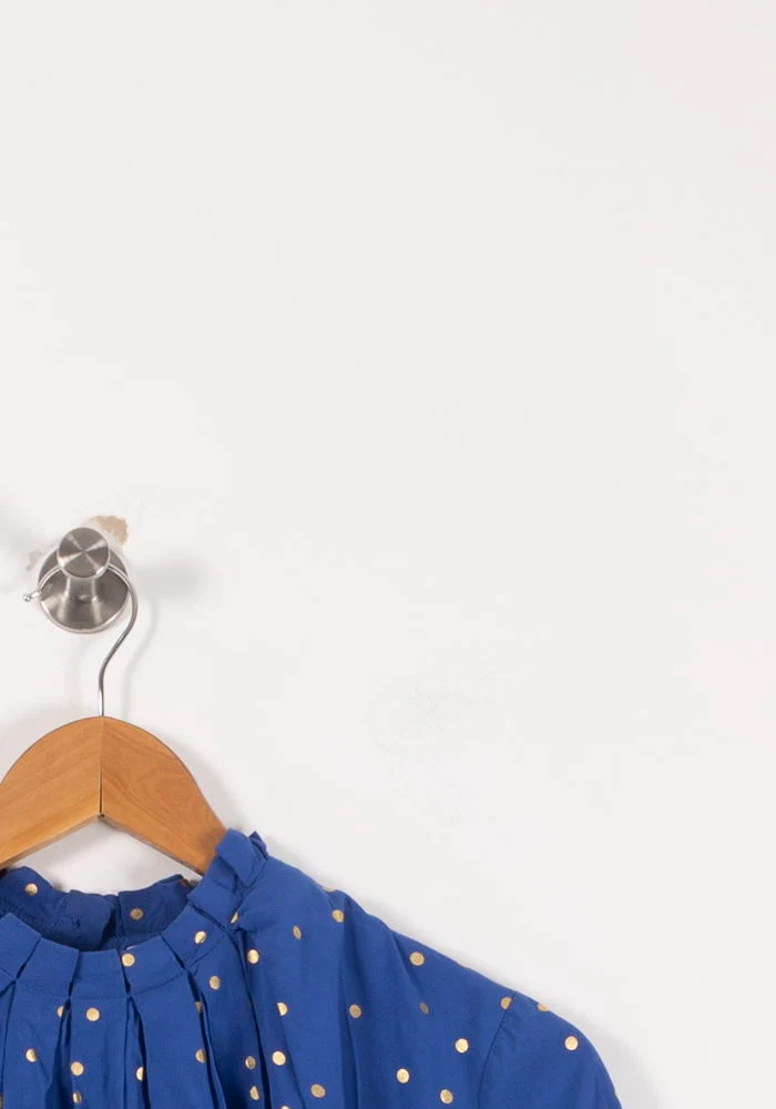 Blouse Bleue et Jaune - Taille XS/34 - Image 3