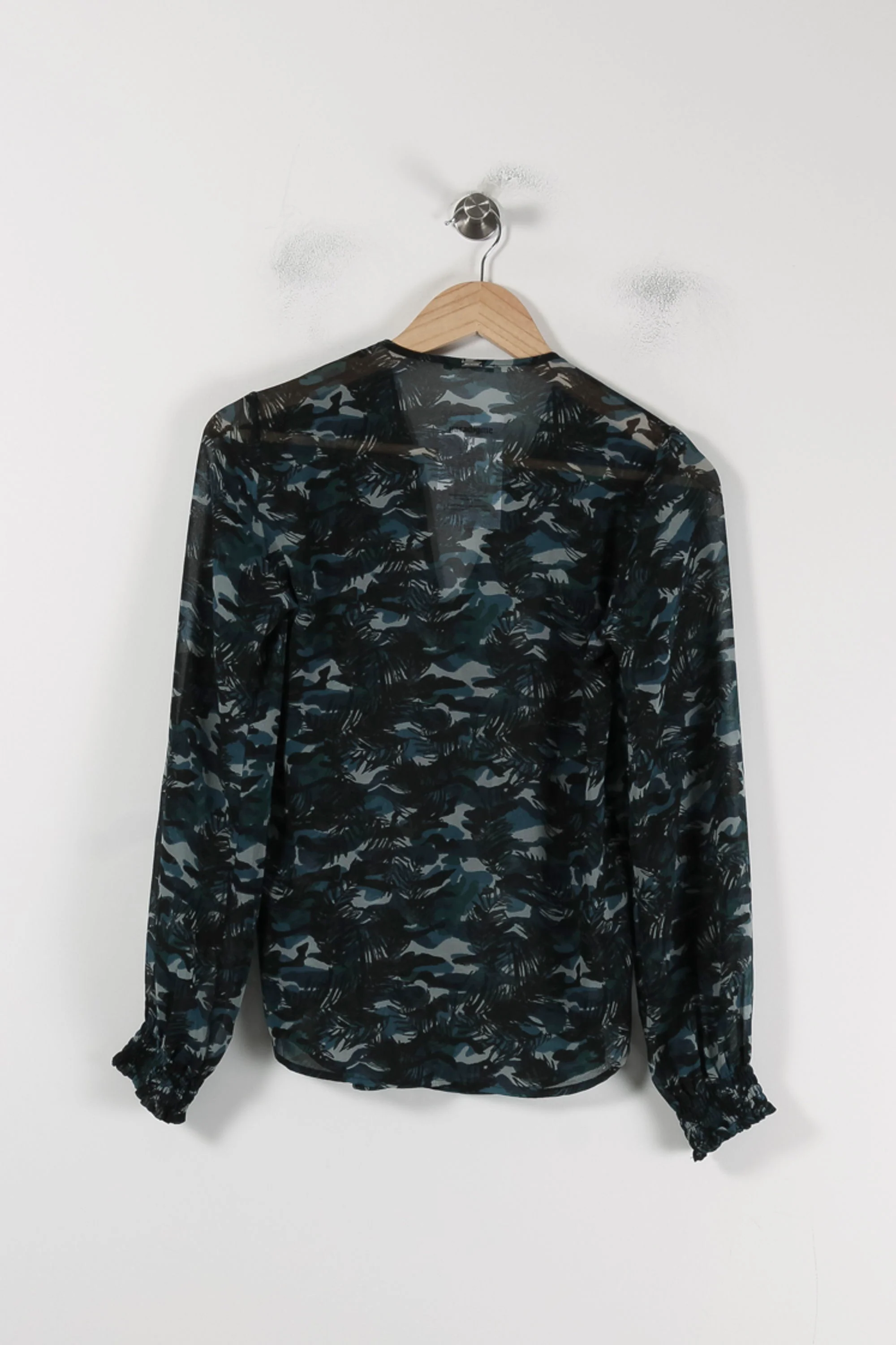Blouse Bleue et Noire - Taille XS/34 - Image 4