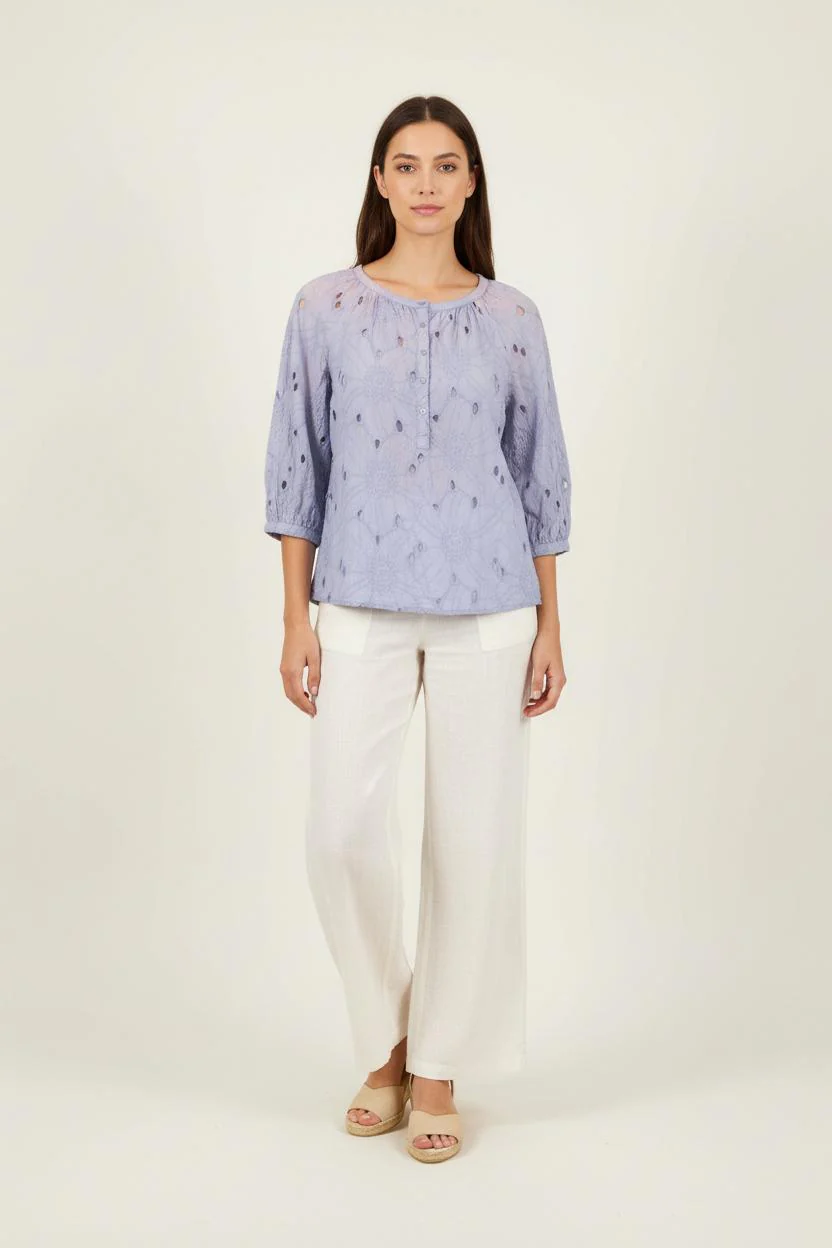 Blouse Bleue - Taille S/36