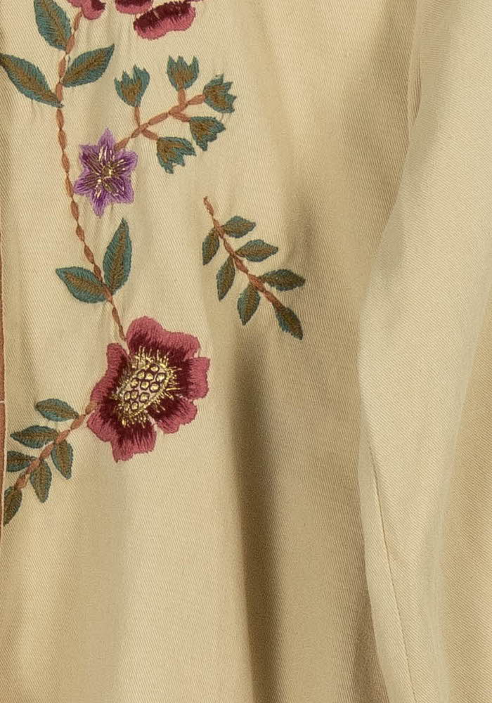 Blouse Brodée Beige - Taille S/36 - Image 3