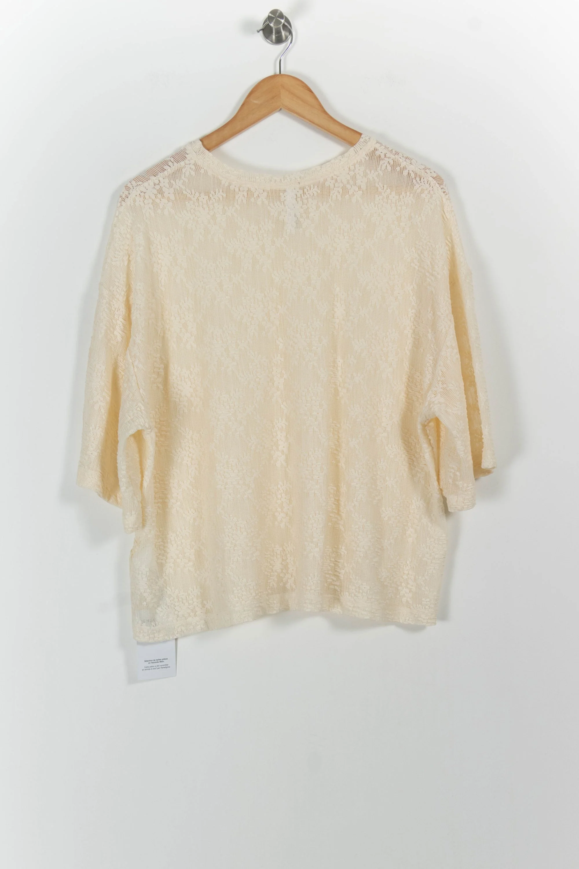 Blouse Dentelle Beige - Taille S/36 - Image 4