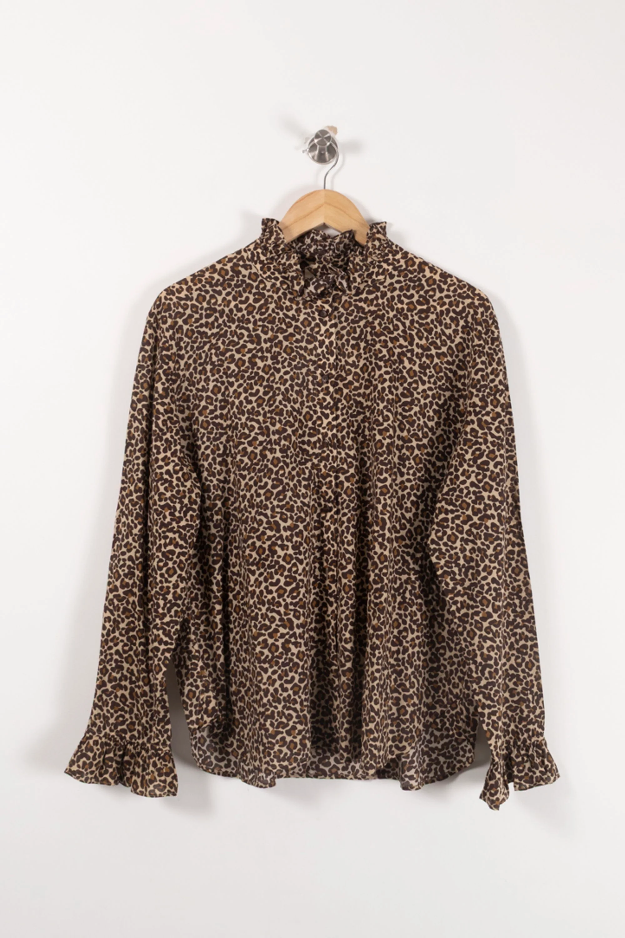 Blouse Léopard Marron et Beige - Taille XXL/44 - Image 2