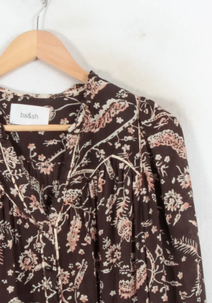 Blouse Marron et Beige - Taille M/38 - Image 3