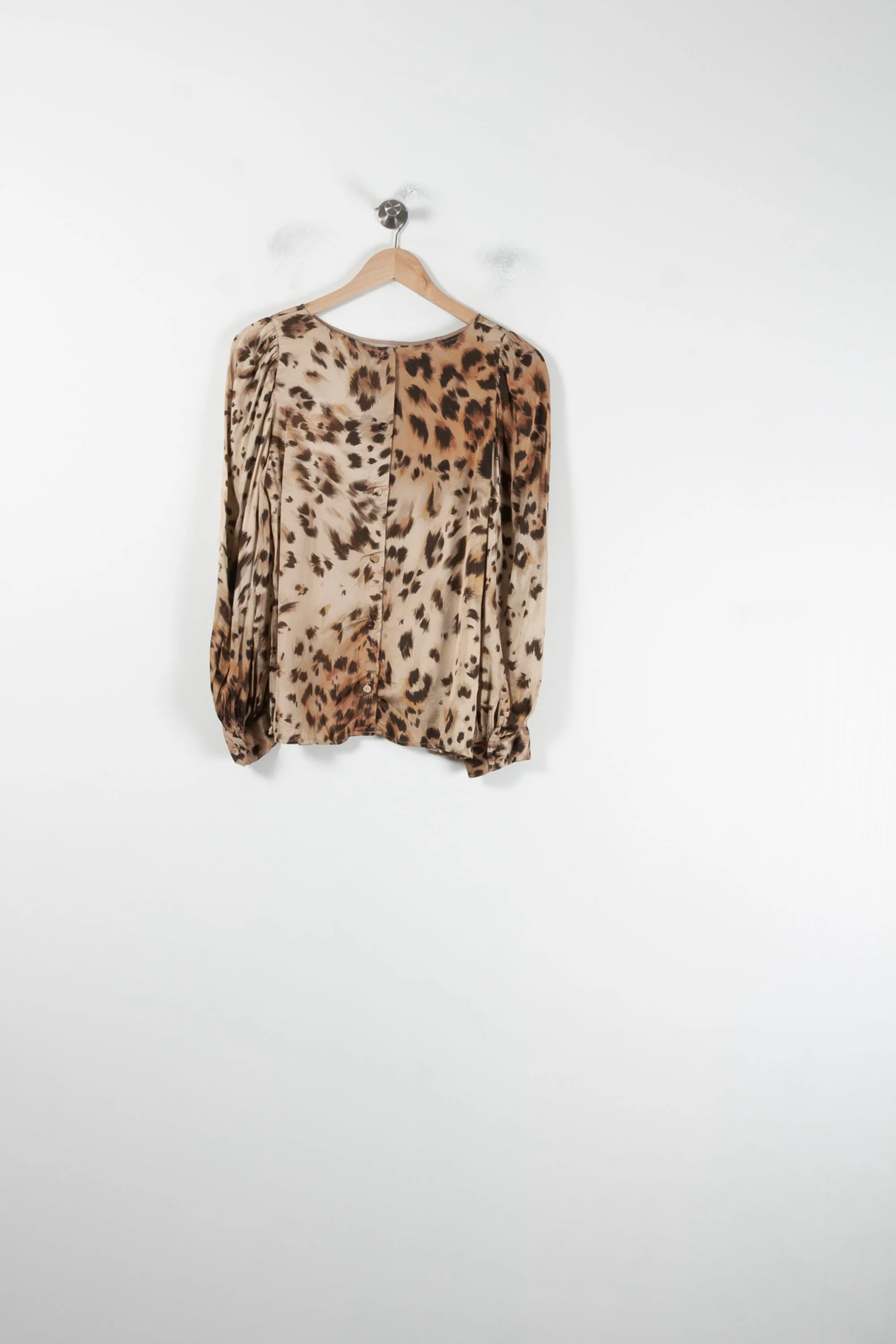 Blouse Marron et Beige - Taille M/38 - Image 2
