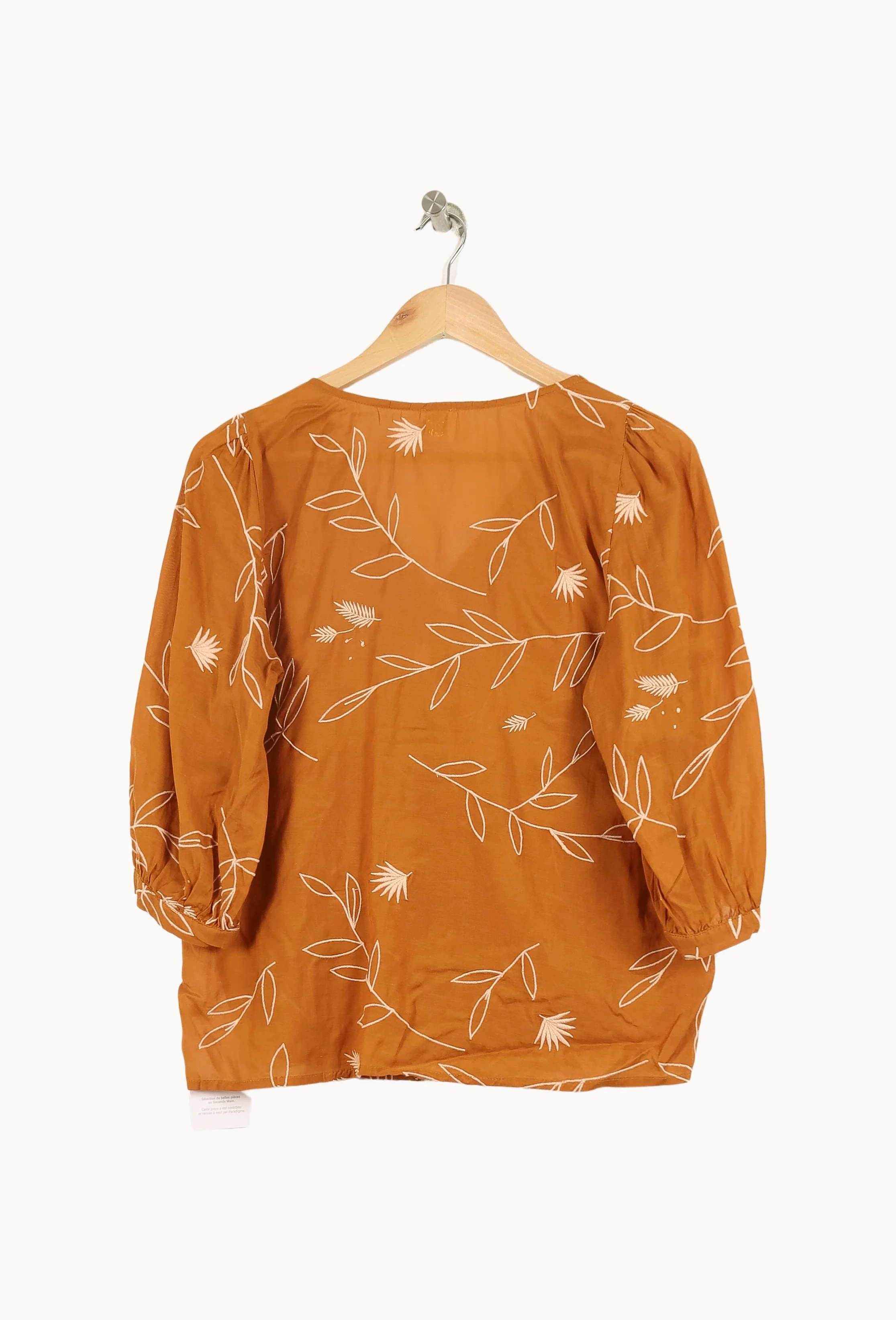 Blouse Marron et Blanche - Taille M/38 - Image 4
