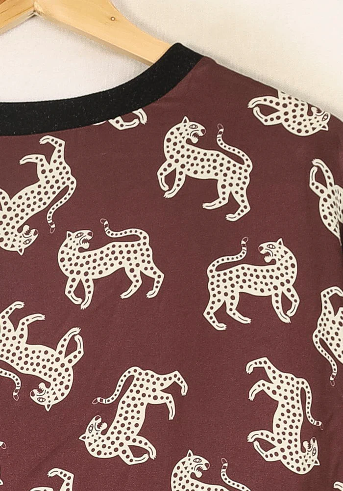 Blouse Marron et Blanche - Taille S/36 - Image 3