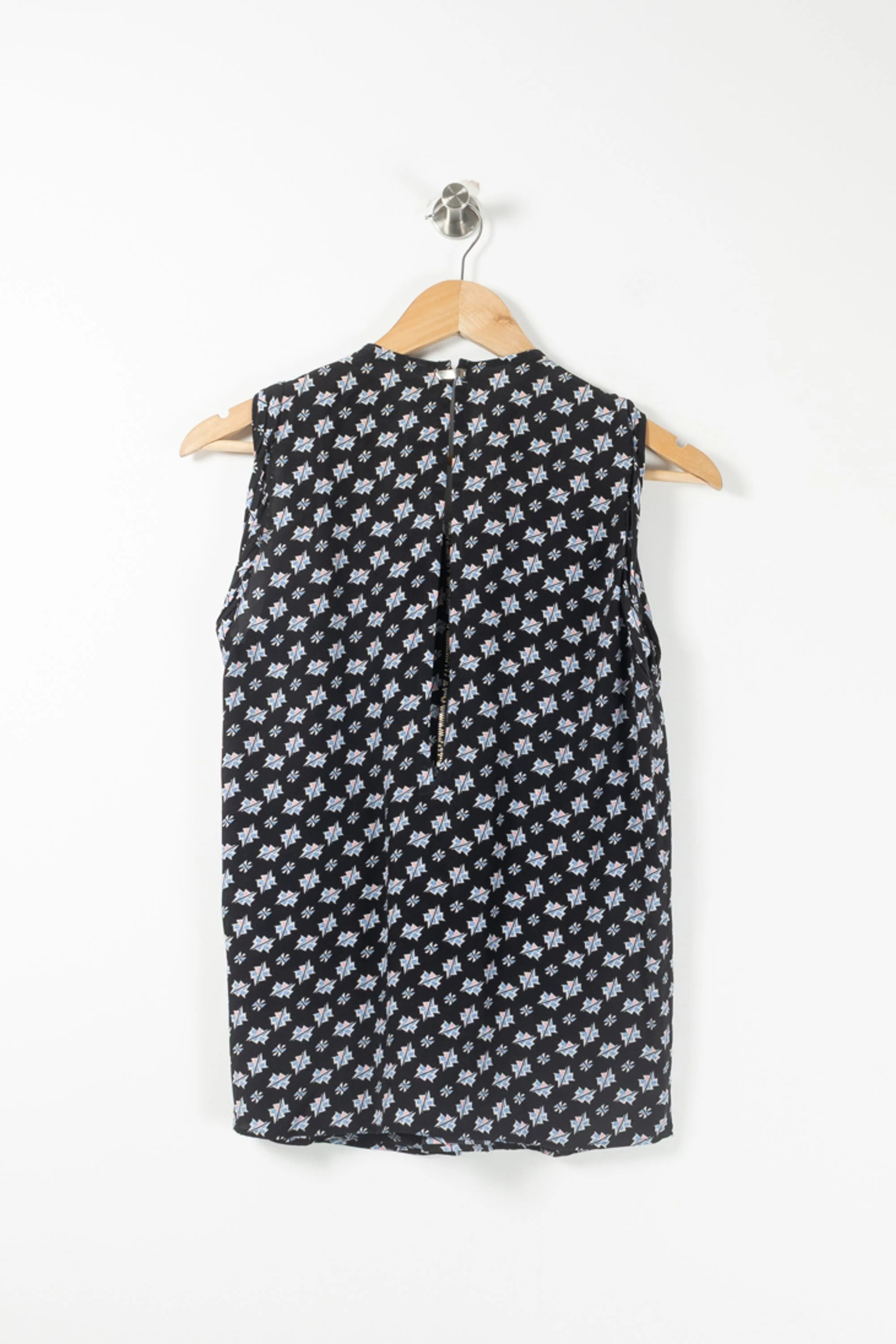 Blouse Noire à Motifs Blancs - Taille S/36 - Image 4