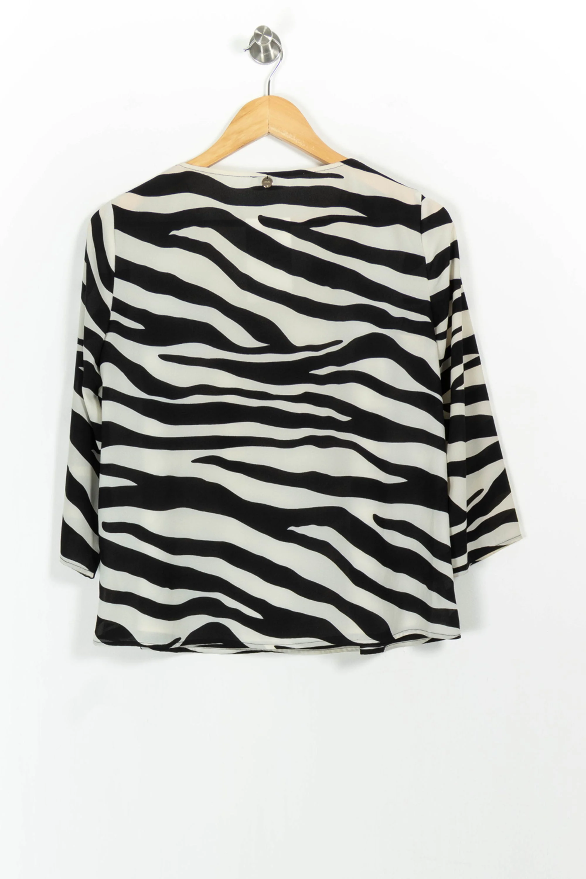 Blouse Noire et Beige - Taille L/40 - Image 4