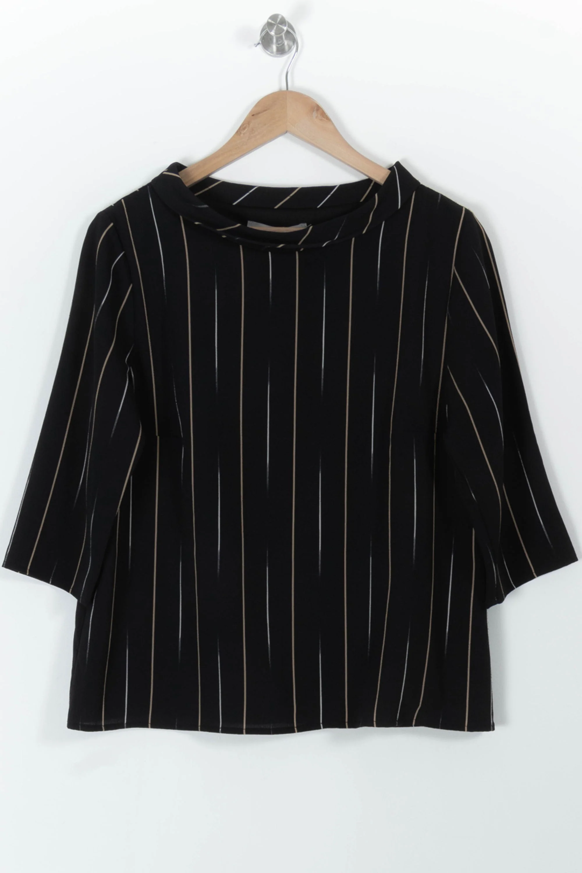 Blouse Noire et Beige - Taille M/38 - Image 2