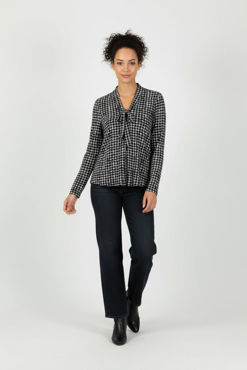 Blouse Noire et Blanche - Taille XS/34