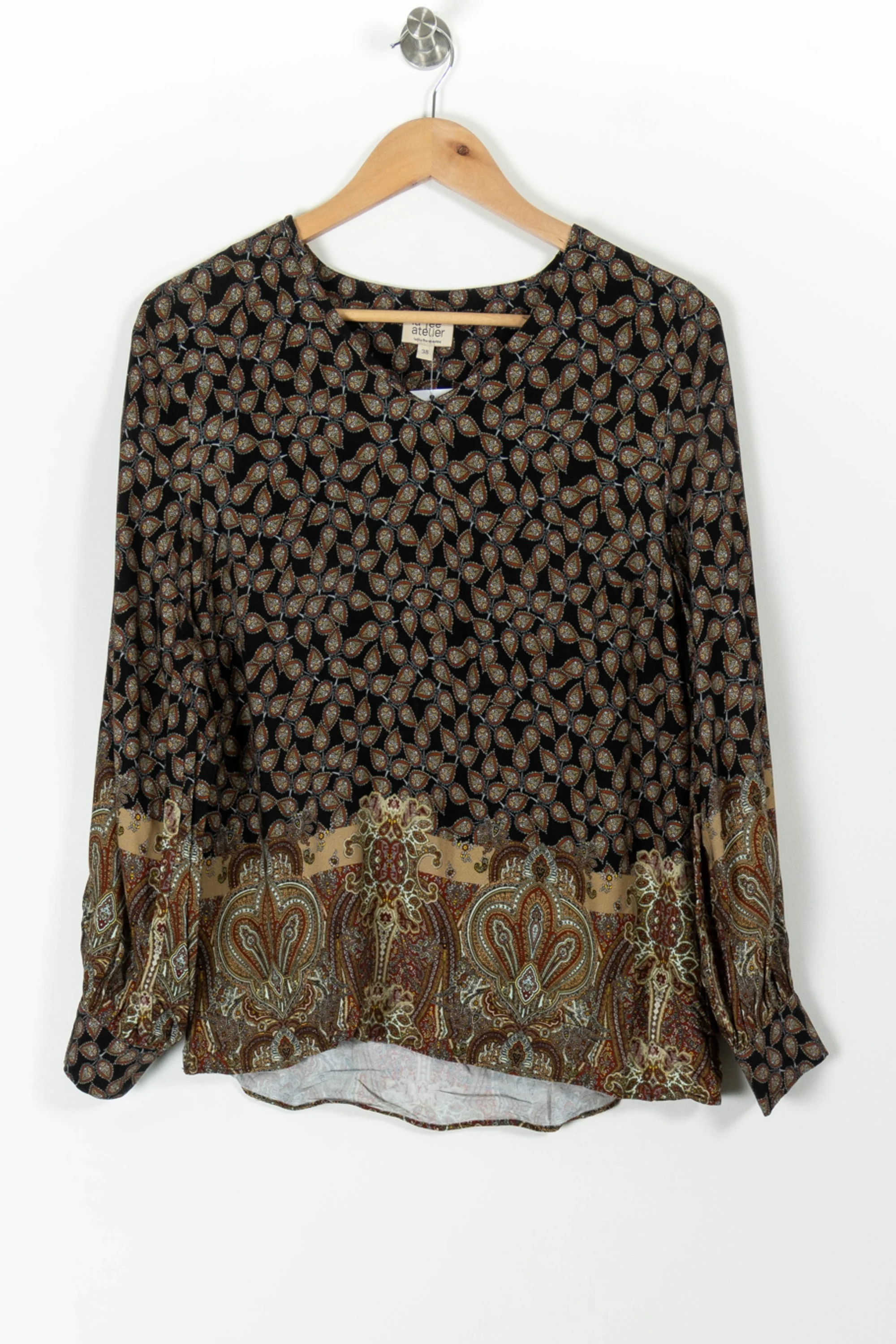 Blouse Noire et Marron - Taille M/38 - Image 2