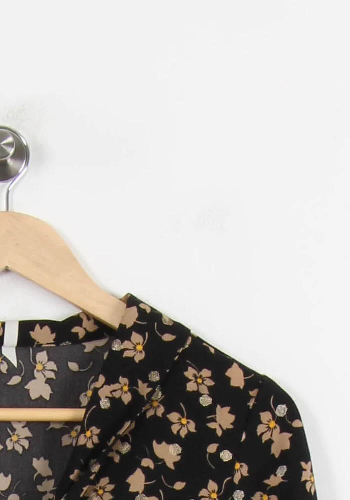 Blouse Noire et Marron - Taille XS/34 - Image 3