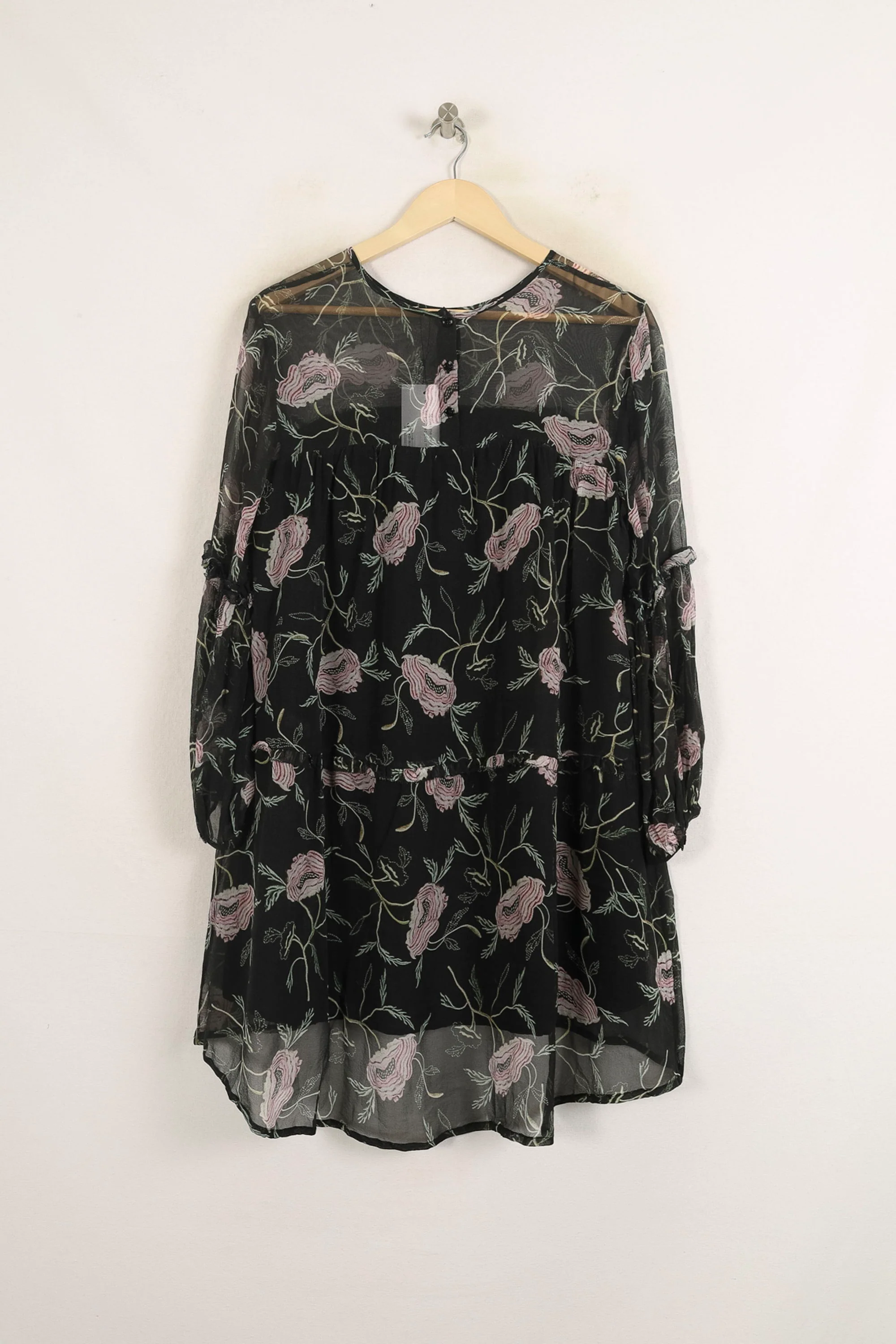 Blouse Noire et Rose - Taille S/36 - Image 4