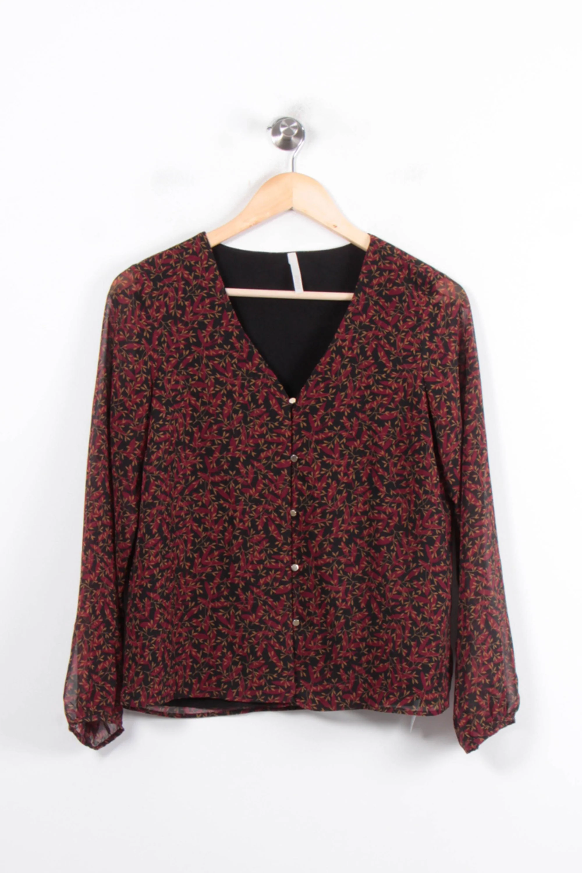 Blouse Noire et Rouge - Taille S/36 - Image 2