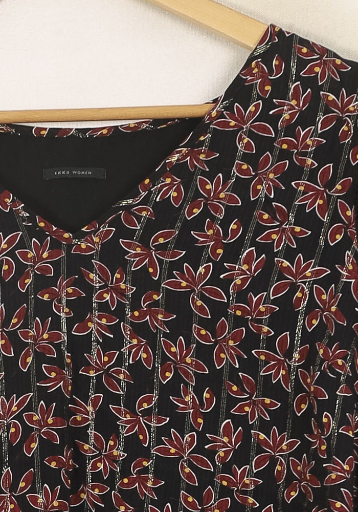 Blouse Noire et Rouge - Taille XL/42 - Image 3