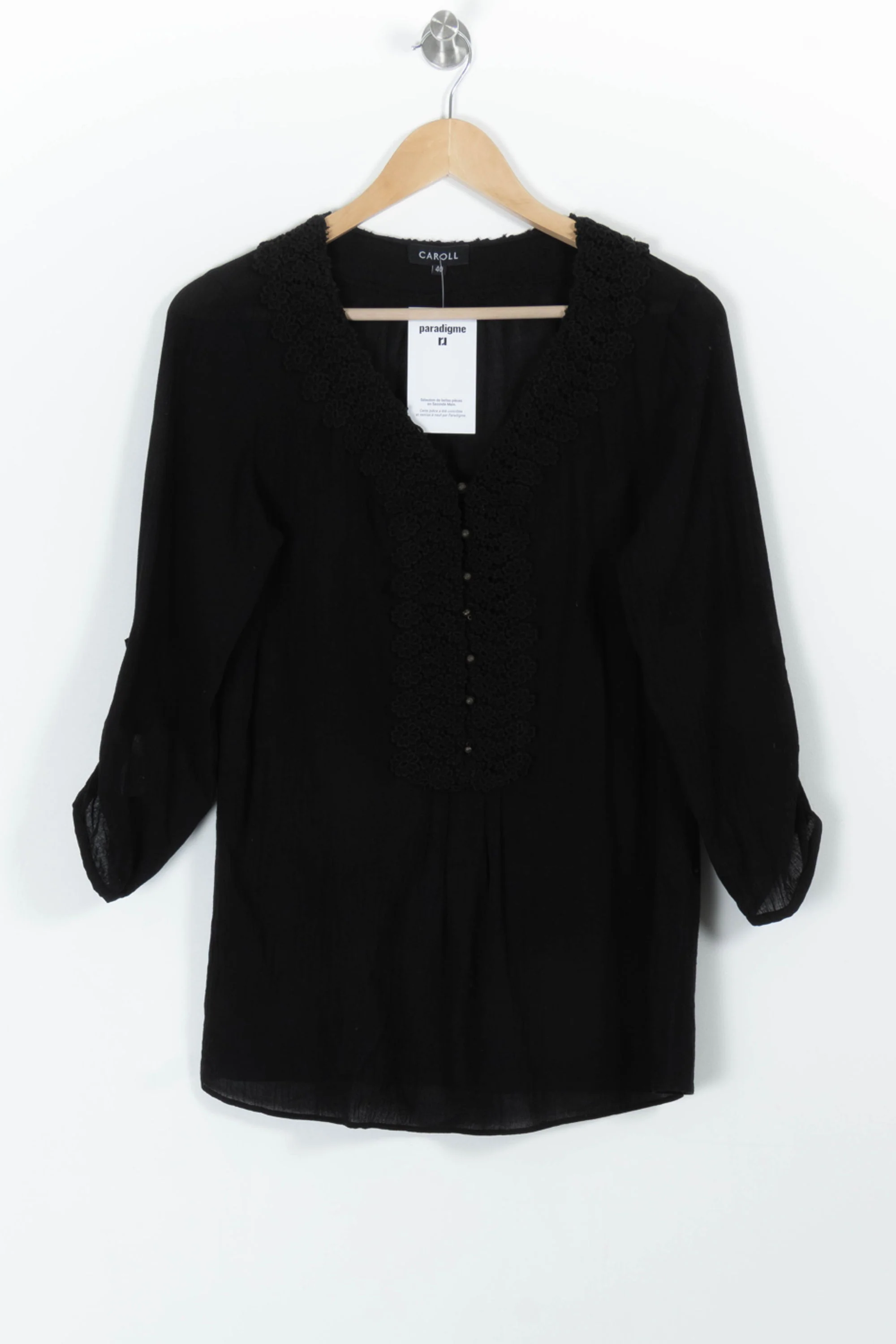 Blouse Noire - Taille L/40 - Image 2