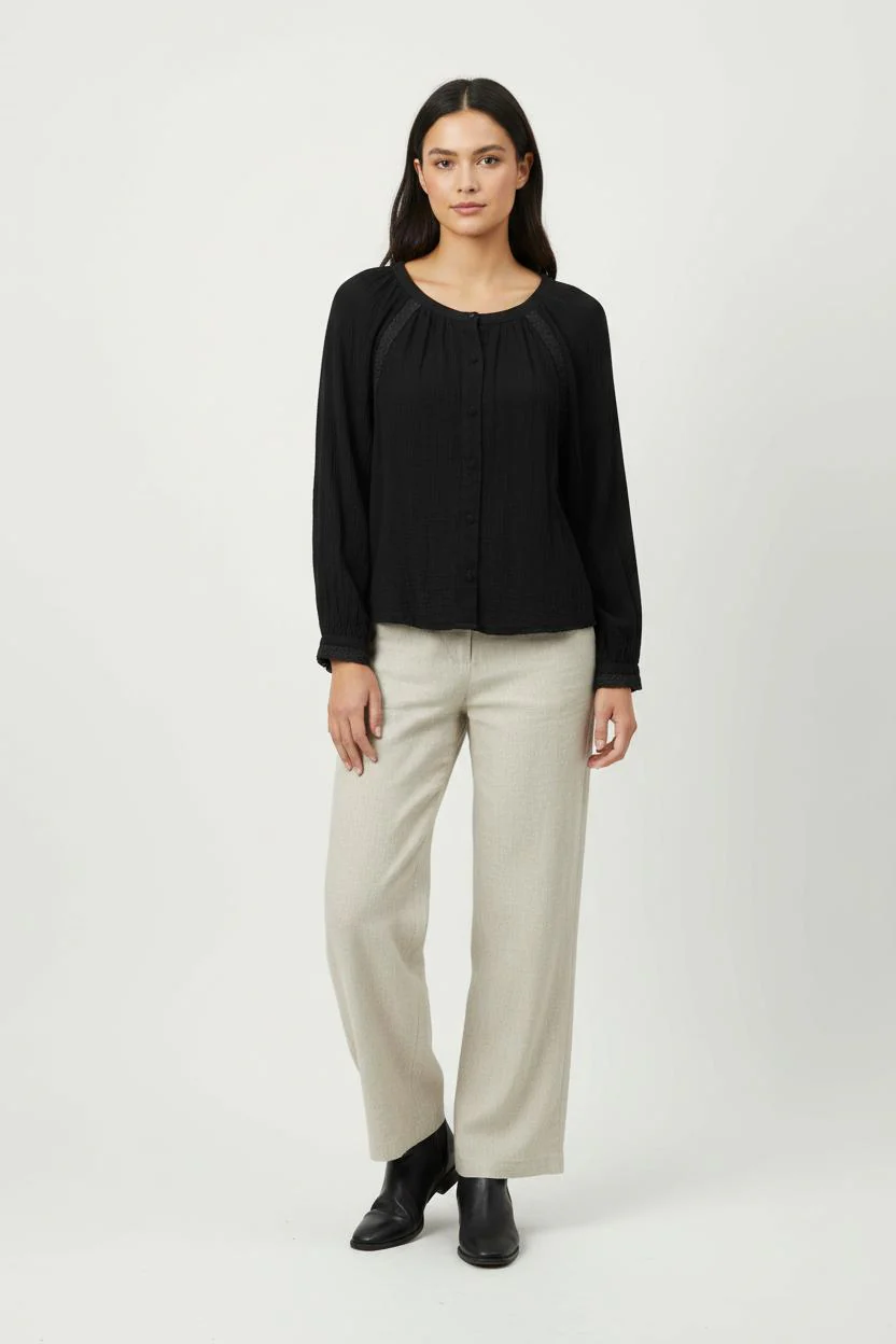 Blouse Noire - Taille L/40