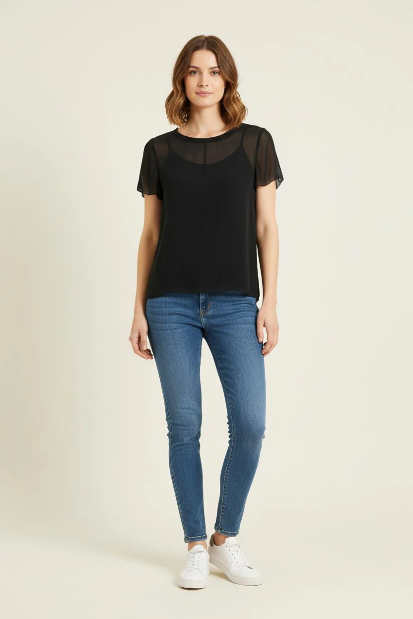 Blouse Noire - Taille M/38