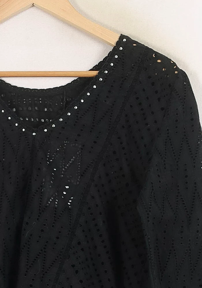 Blouse Noire - Taille M/38 - Image 3