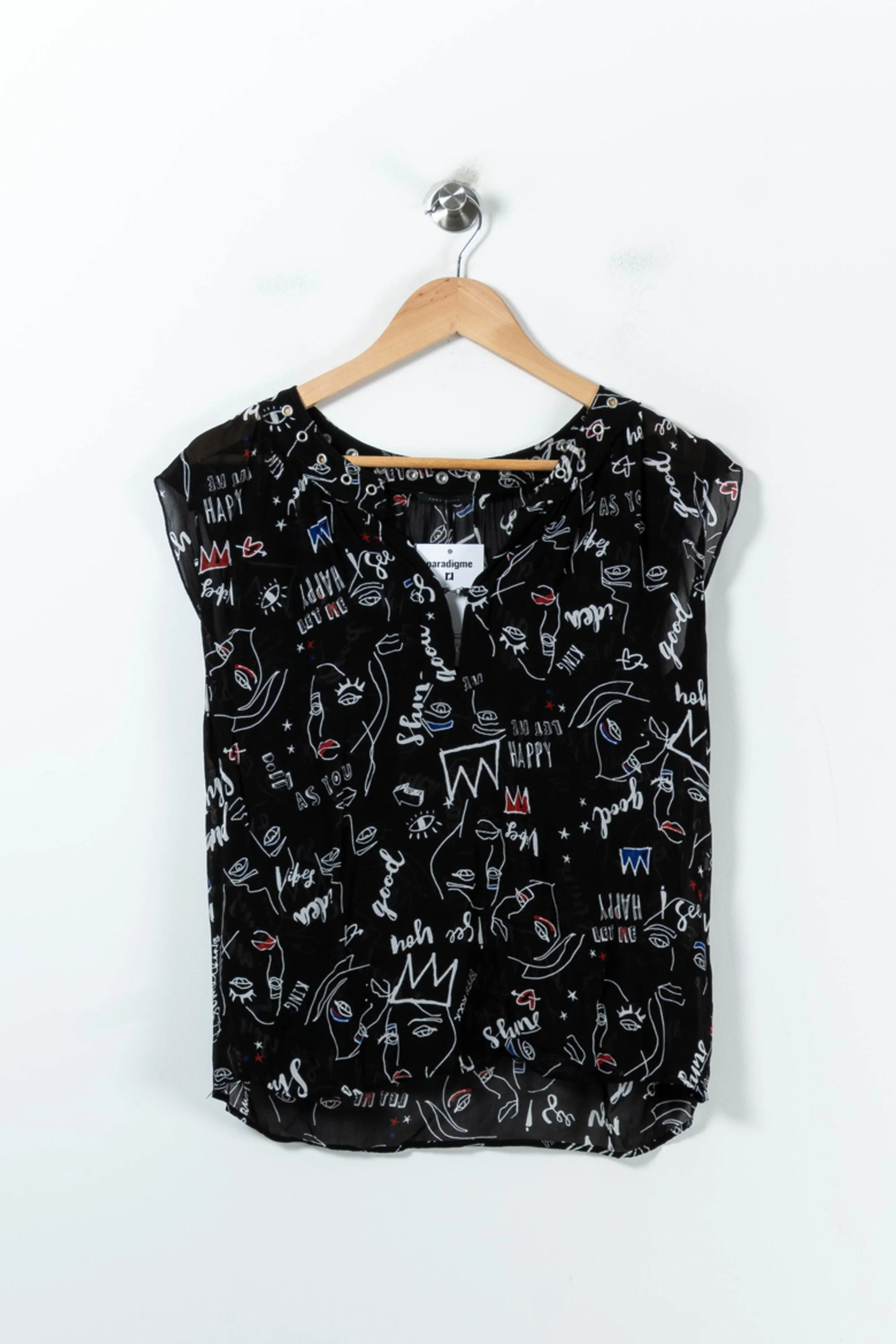 Blouse Noire - Taille M/38 - Image 2