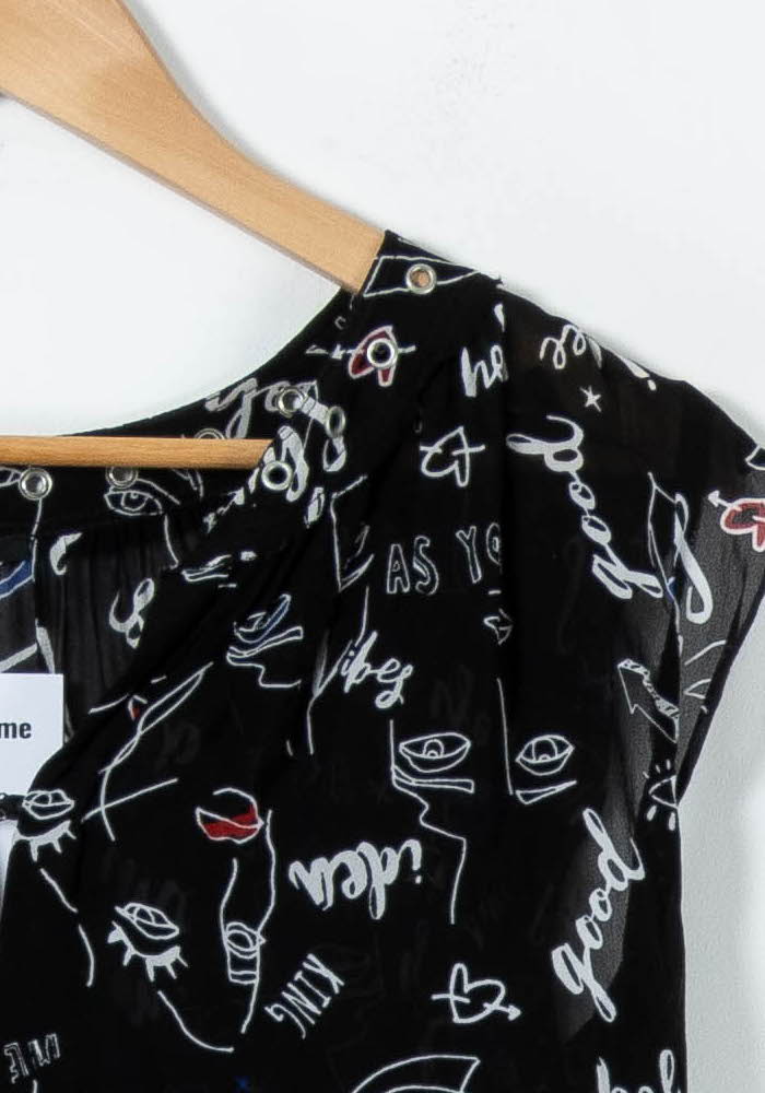 Blouse Noire - Taille M/38 - Image 3