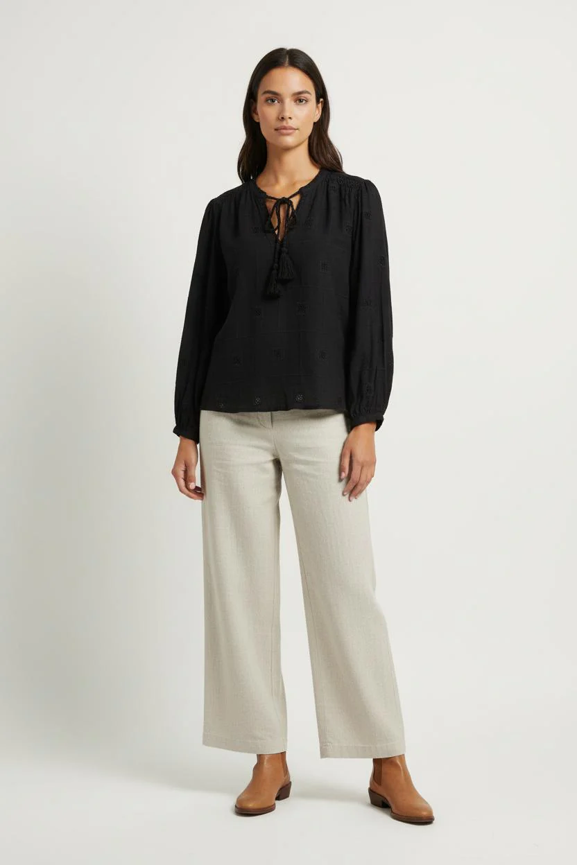 Blouse Noire - Taille S/36
