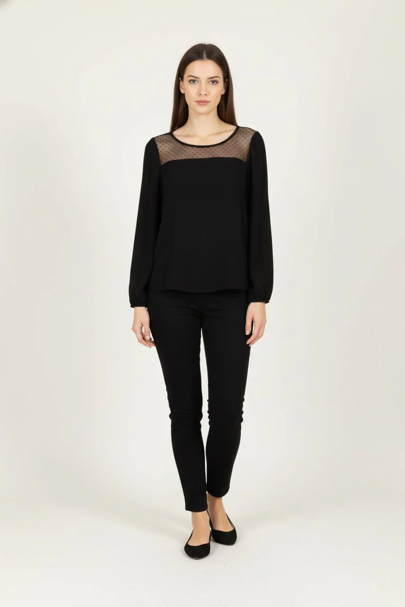 Blouse Noire - Taille XS/34